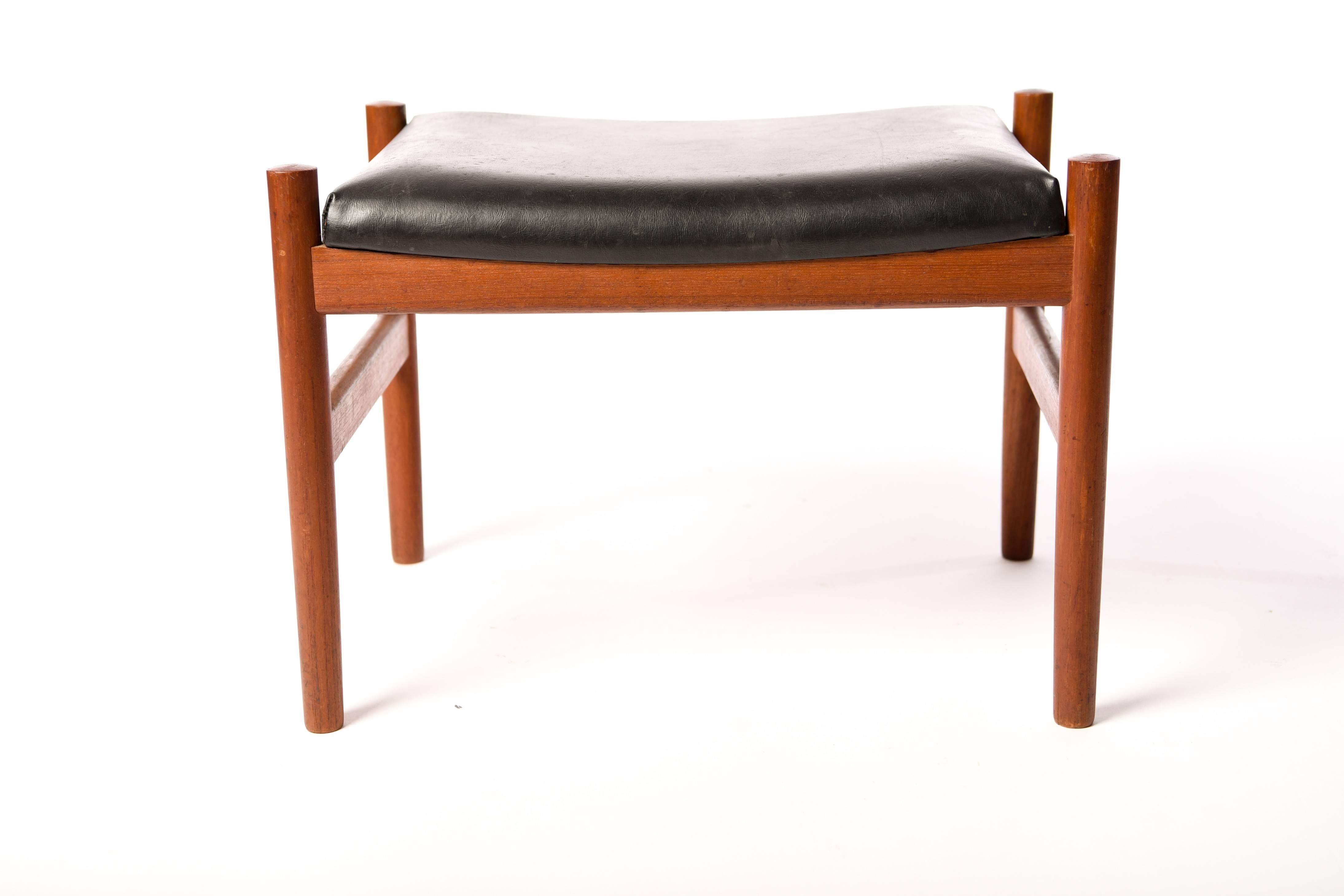 Mid-20th Century Spøttrup Møbelfabrik Danish Midcentury Teak Ottoman or Stool