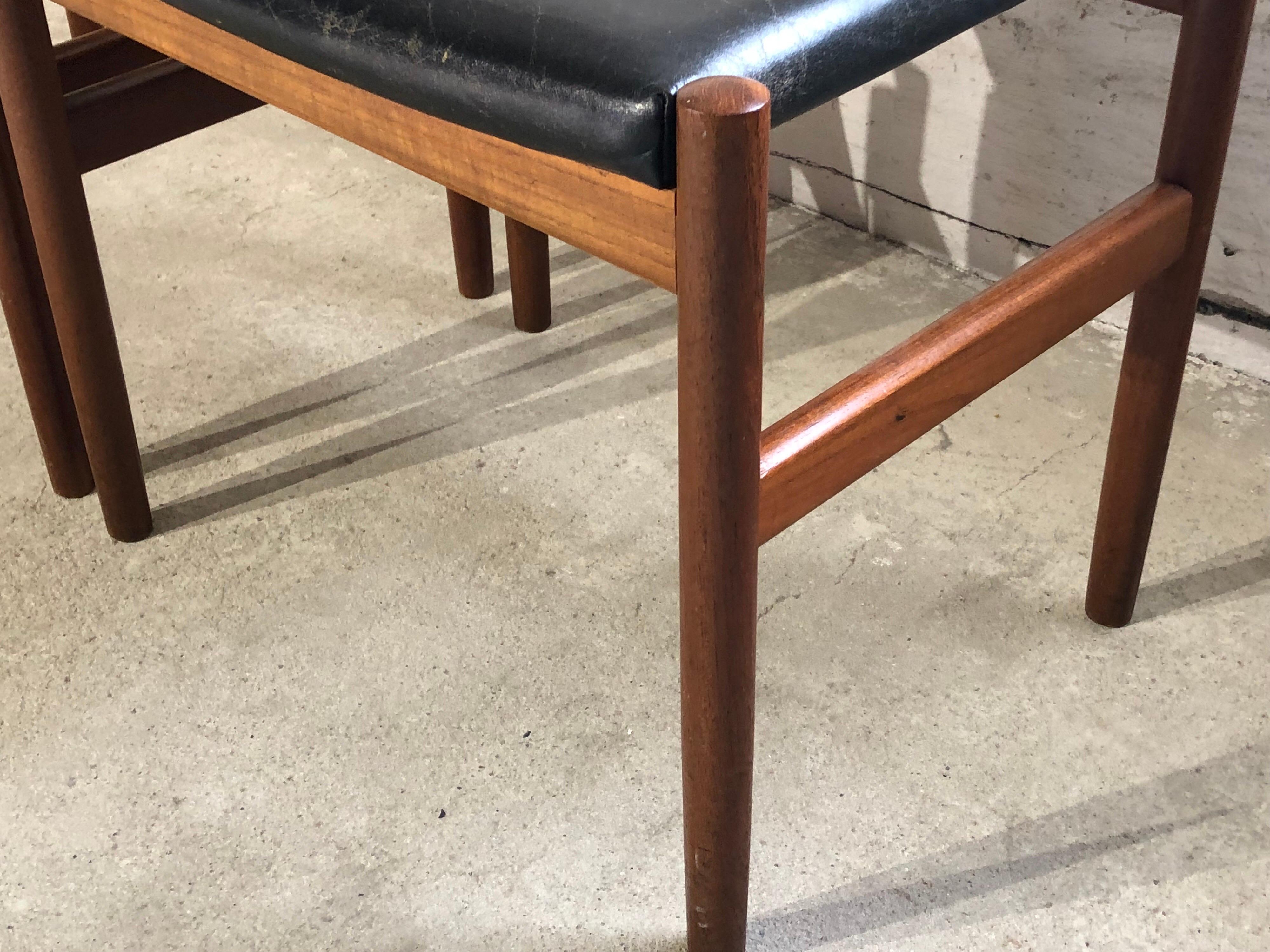 Danish Spøttrup Møbelfabrik Pair of Stools Teak, 1960s Dansih Midcentury