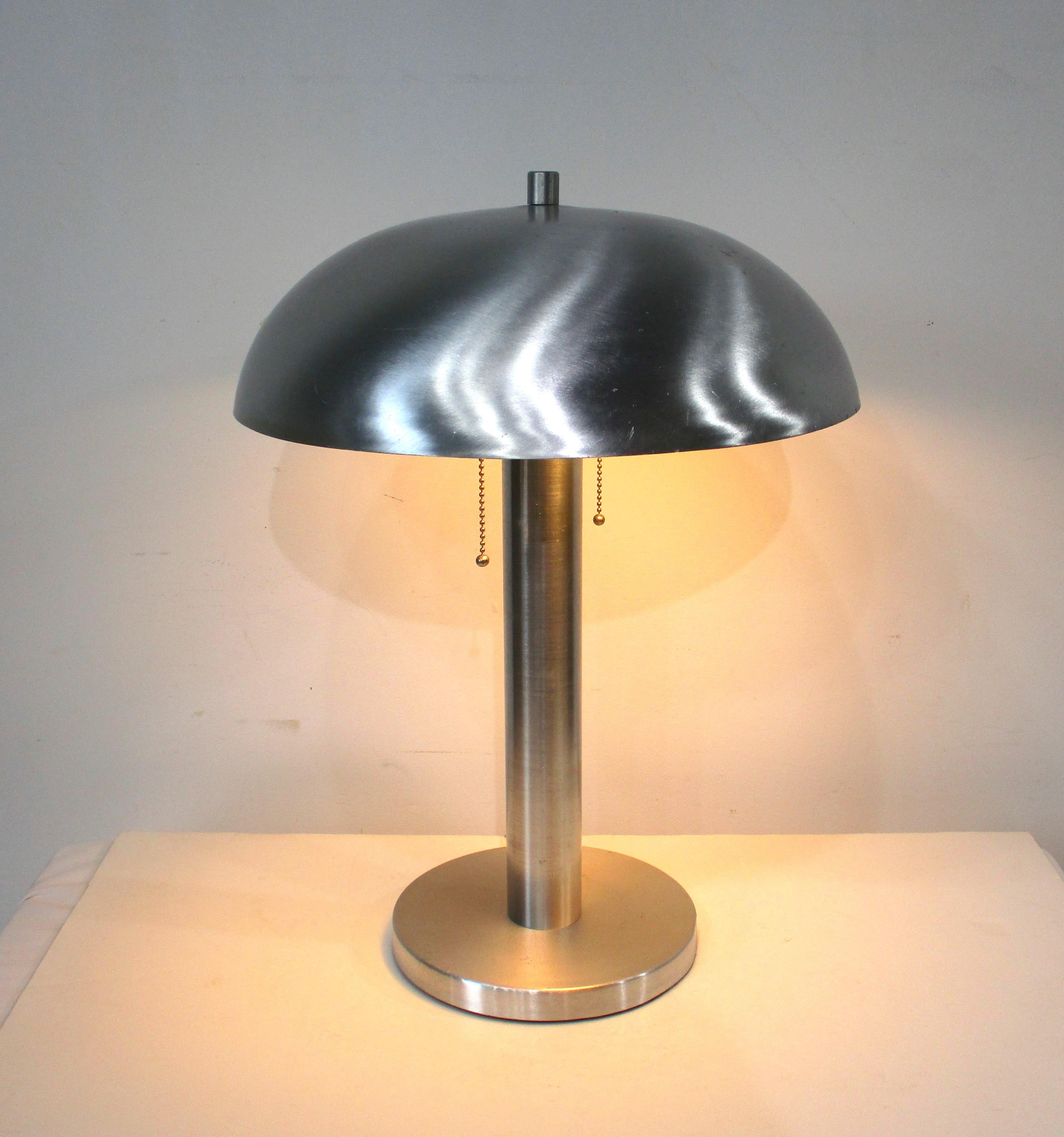 Spun Art Deco Aluminum Table Lamp in the style of Donald Deskey -Kurt Versen  5