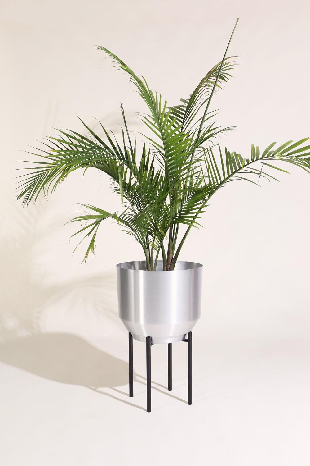 Modern Spun Planter, Aluminum For Sale