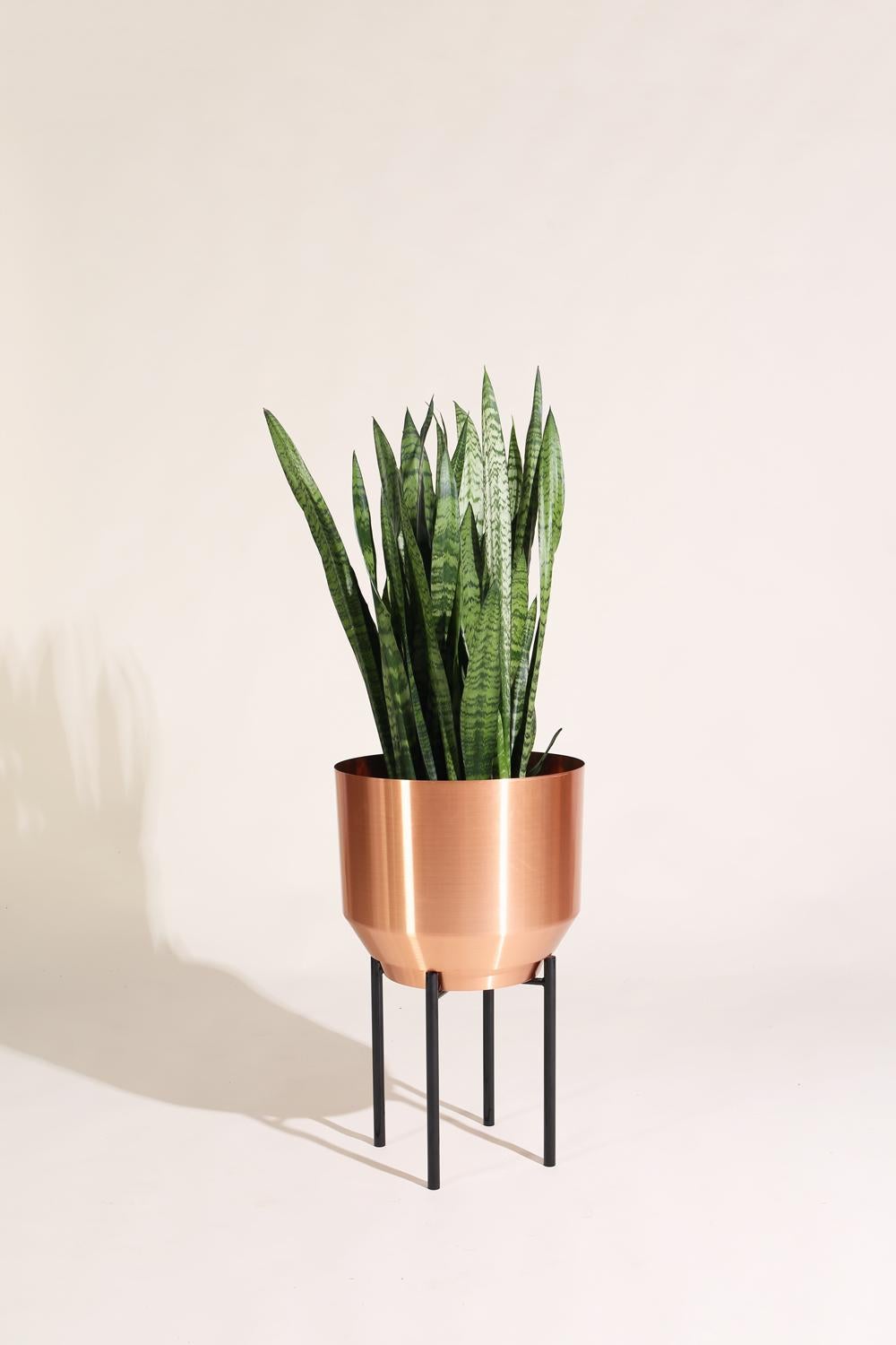 Contemporary Spun Planter, Copper For Sale