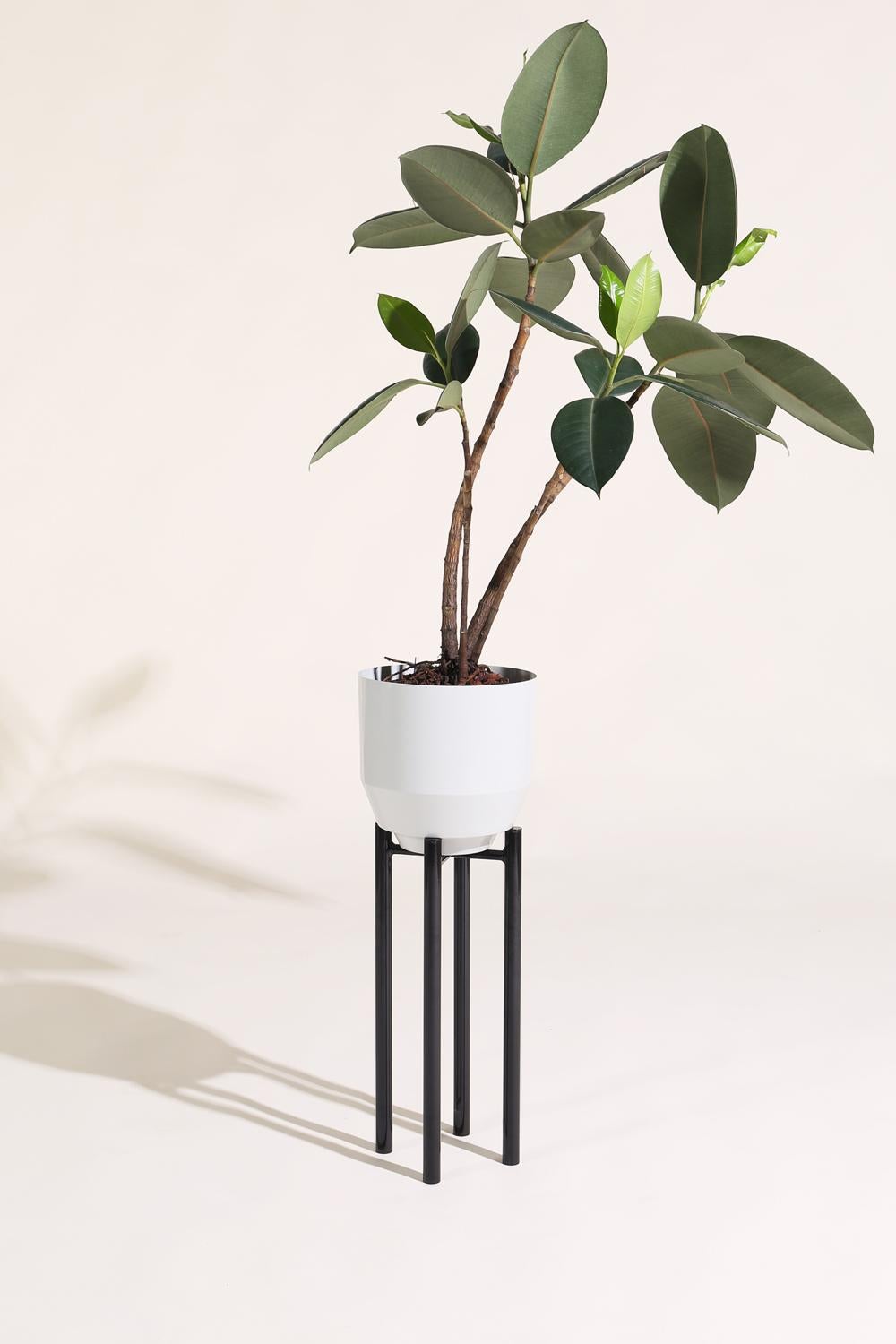 Modern Spun Planter, Pale Gray For Sale