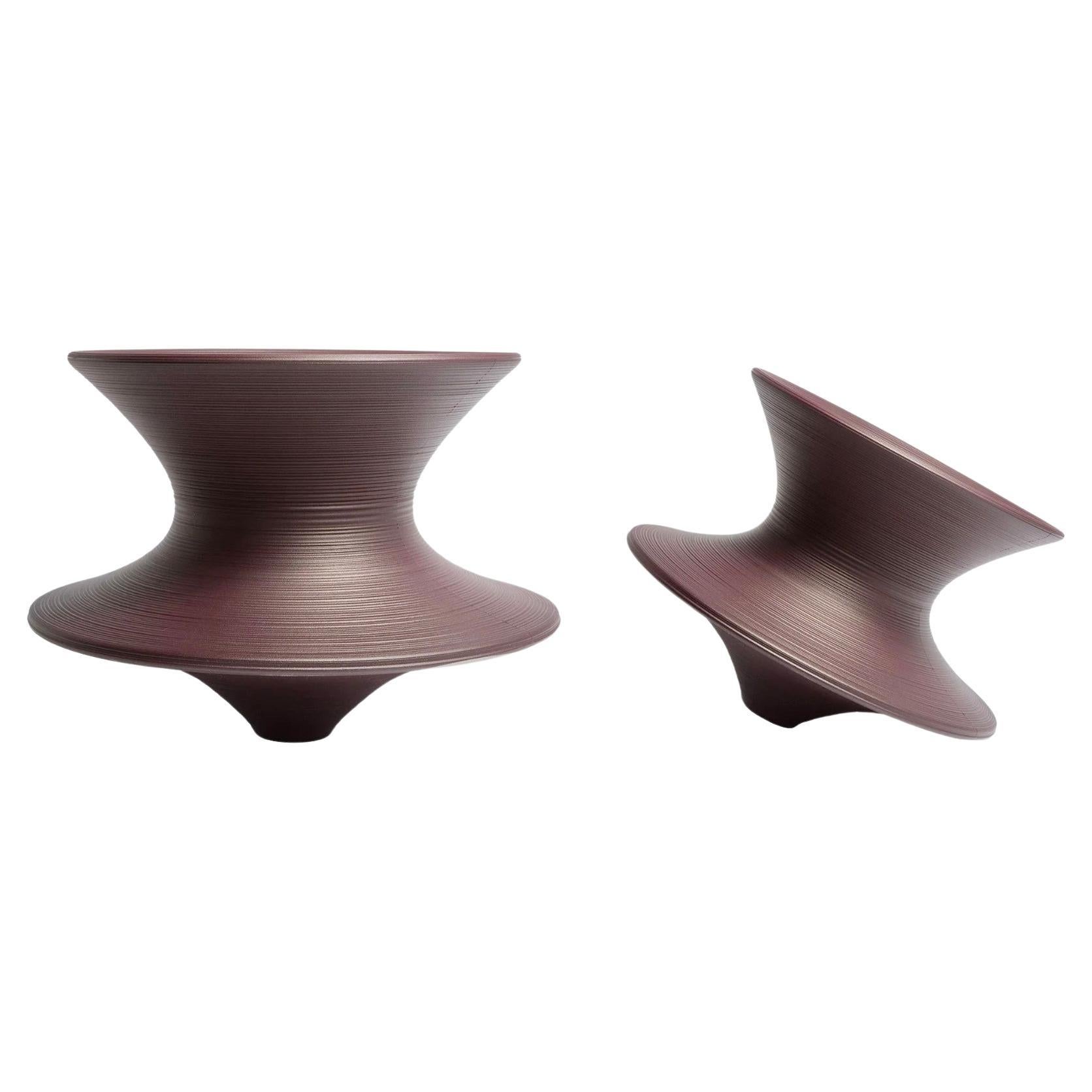 A piece of sculpture becoming a playful piece of design!  
Spun allows the sitter to swivel in a circular rocking motion, including being able to rotate in a complete circle. Not just a new seat, a new concept in seating and sitting: Spun.  
Its