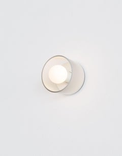 Spun Sconce Flush Mount Frosted Glass Fixture Light, 1stdibs New York