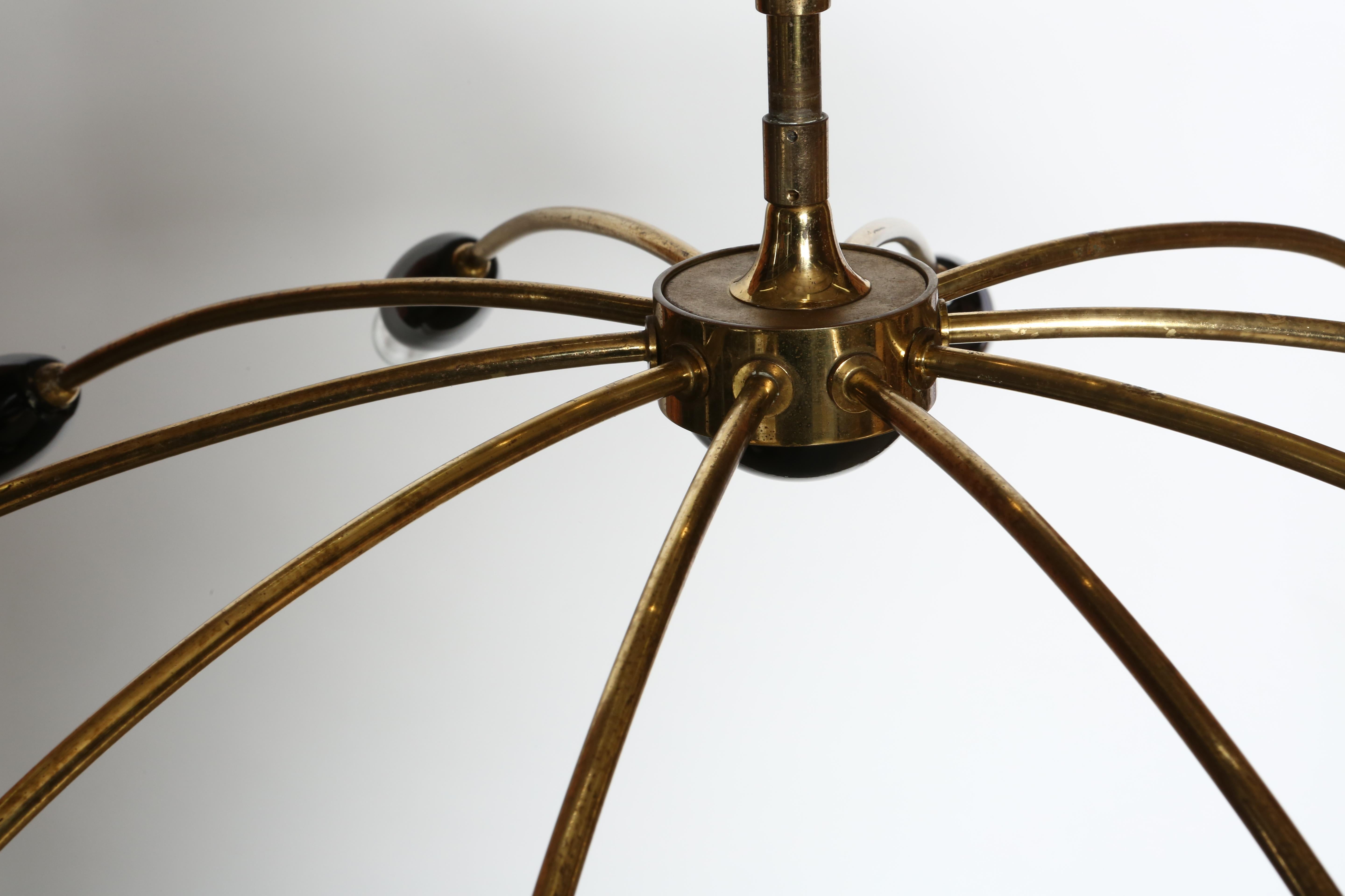 Sputnik Brass Chandelier 4