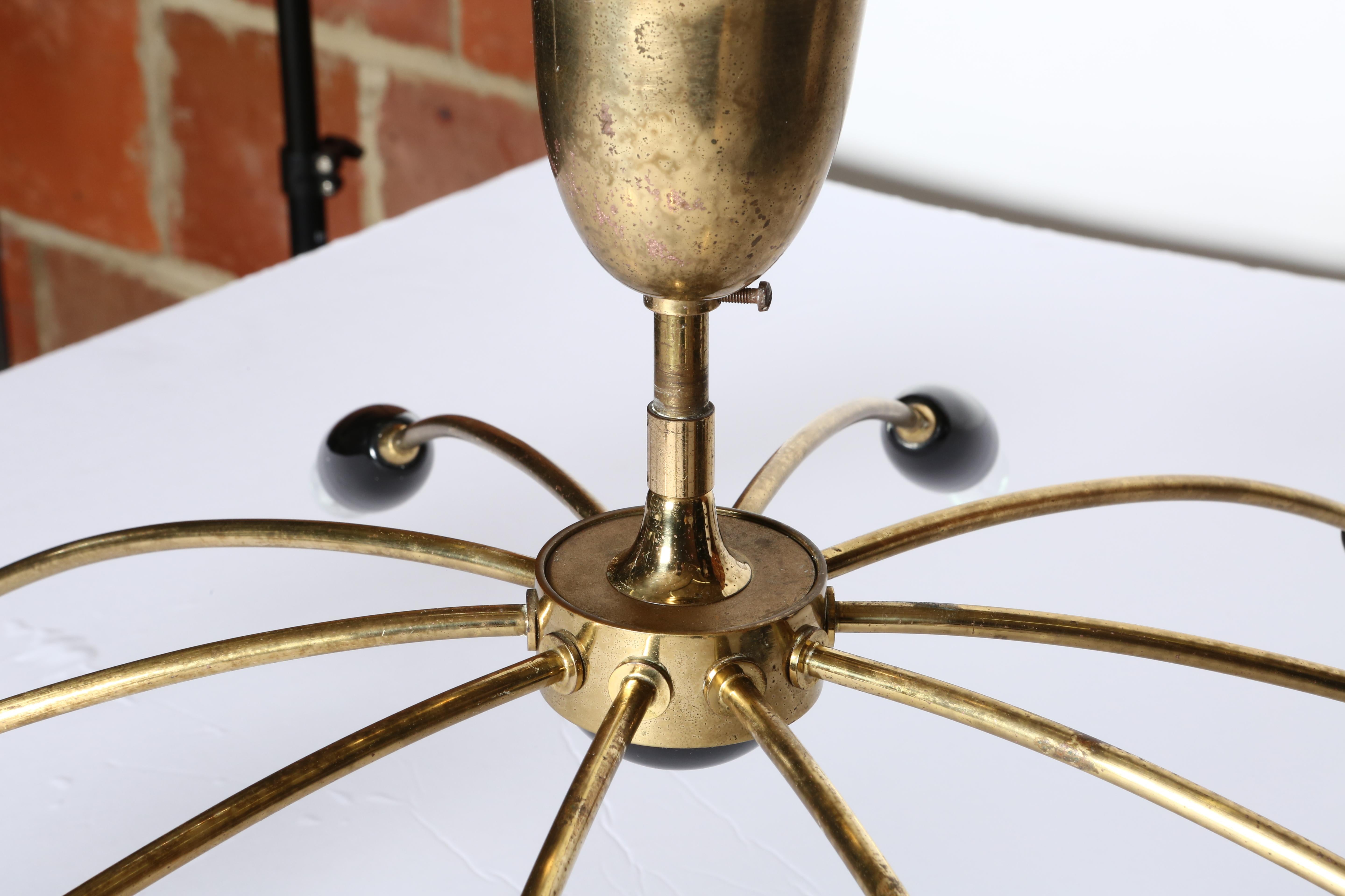 Sputnik Brass Chandelier 6