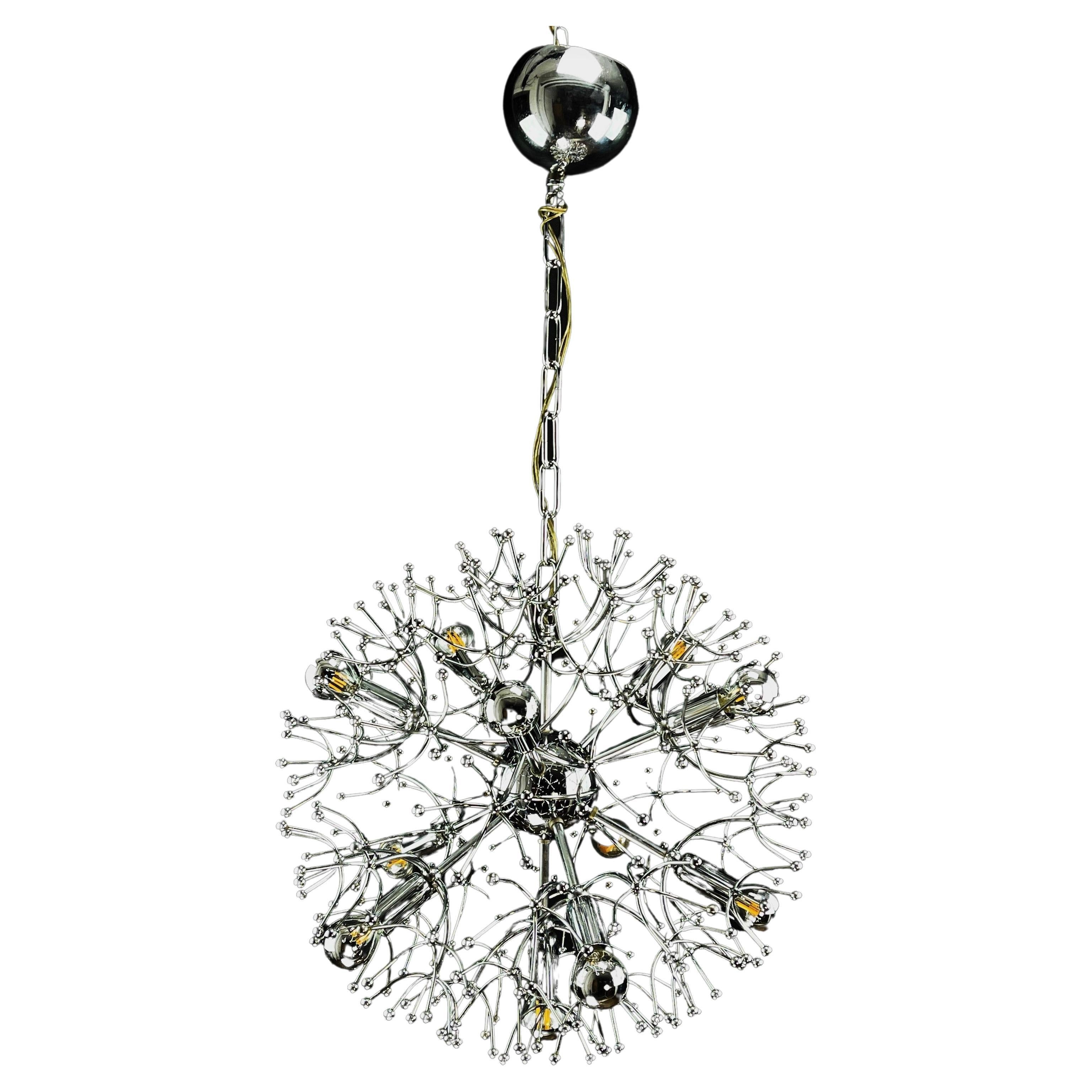 Sputnik Ceiling Lamp Dandelion from Gaetano Sciolari, 1970s For Sale