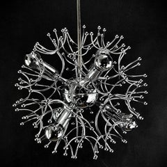 Sputnik Ceiling Lamp from Gaetano Sciolari, 1970s