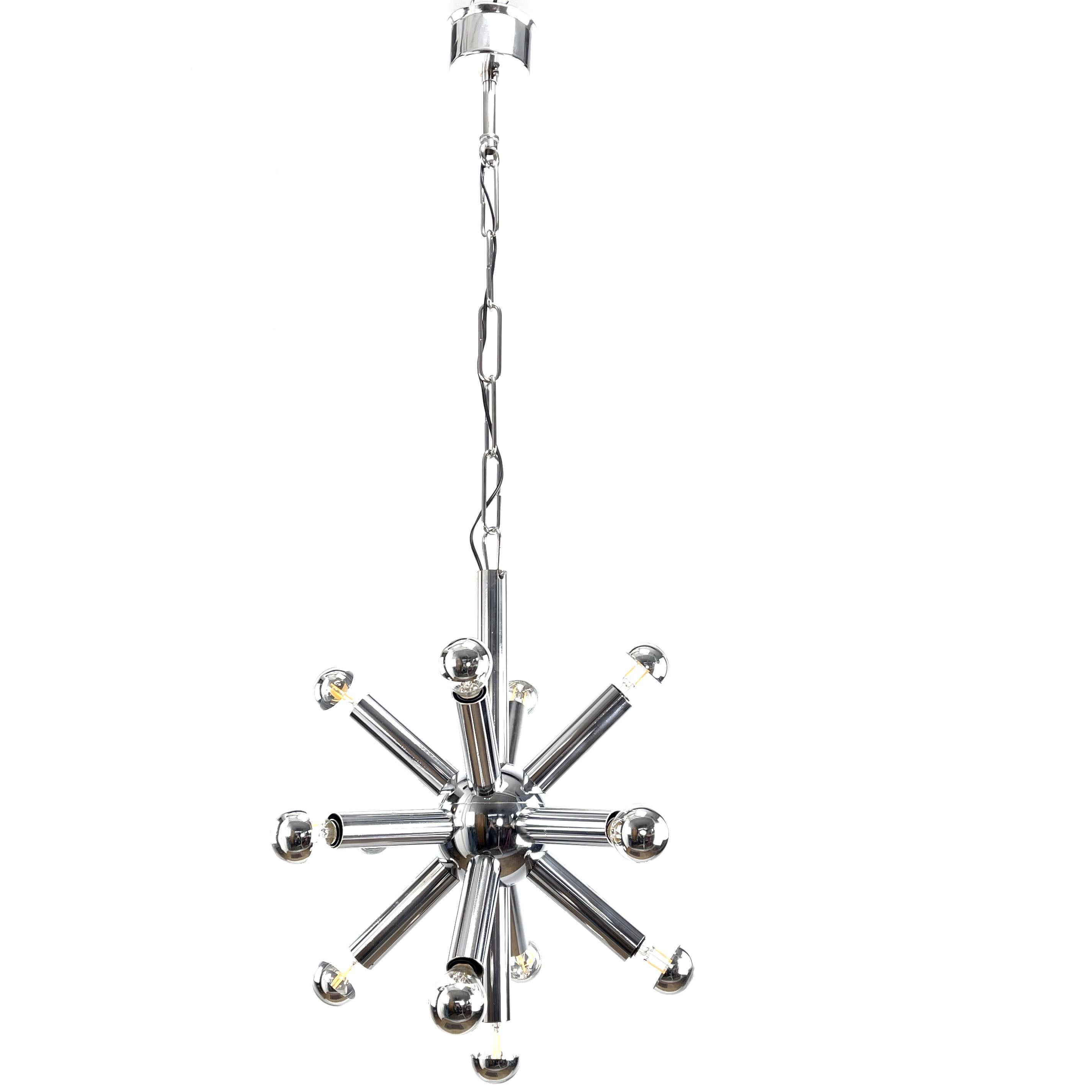 Sputnik Ceiling Lamp from Gaetano Sciolari, 1970s Era espacial