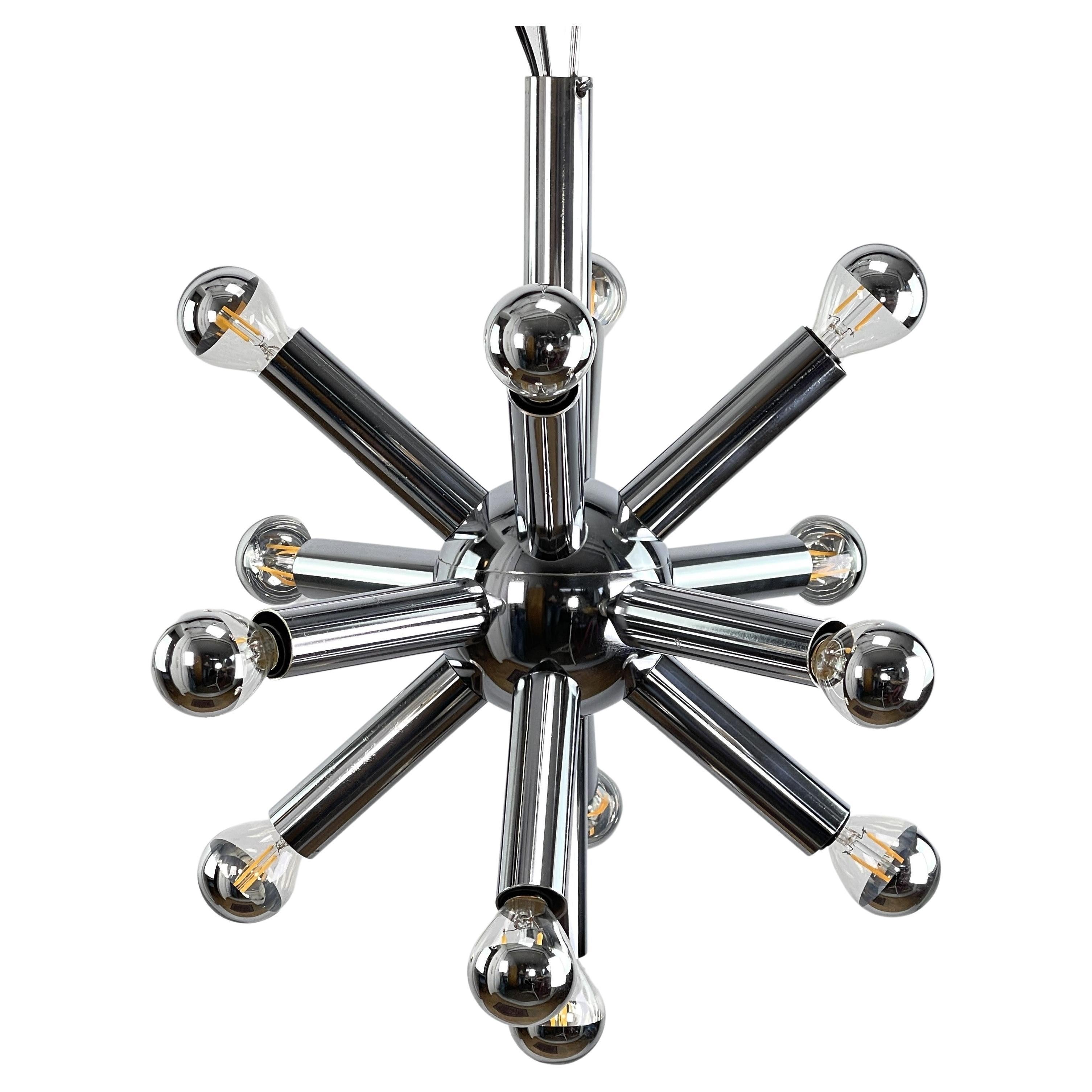 Sputnik Ceiling Lamp from Gaetano Sciolari, 1970s