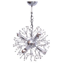 Lampada da soffitto Sputnik in cromo di Gaetano Sciolari