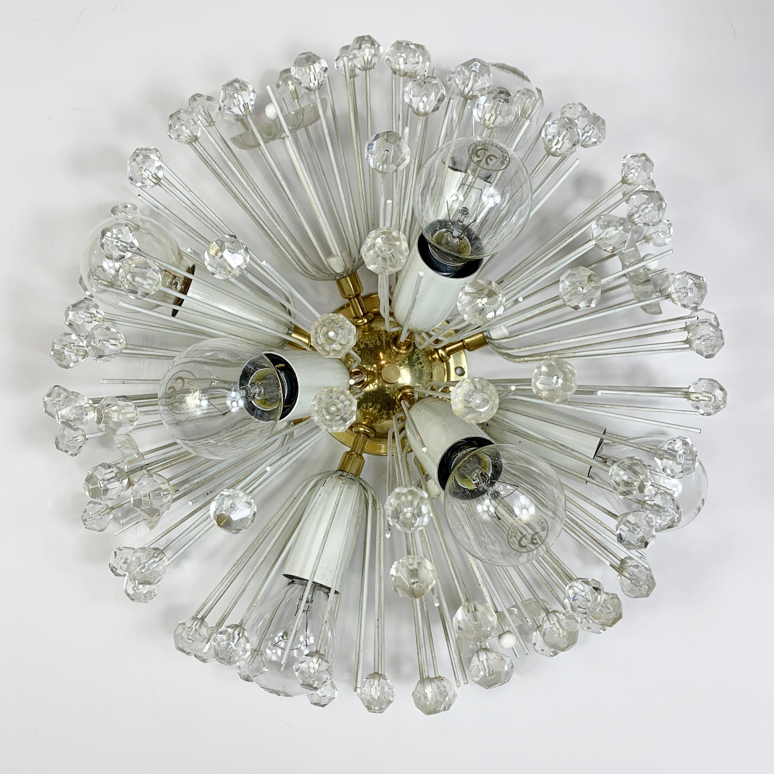 Austrian Sputnik Ceiling Light Snowball by Emil Stejnar for Rupert Nikoll For Sale