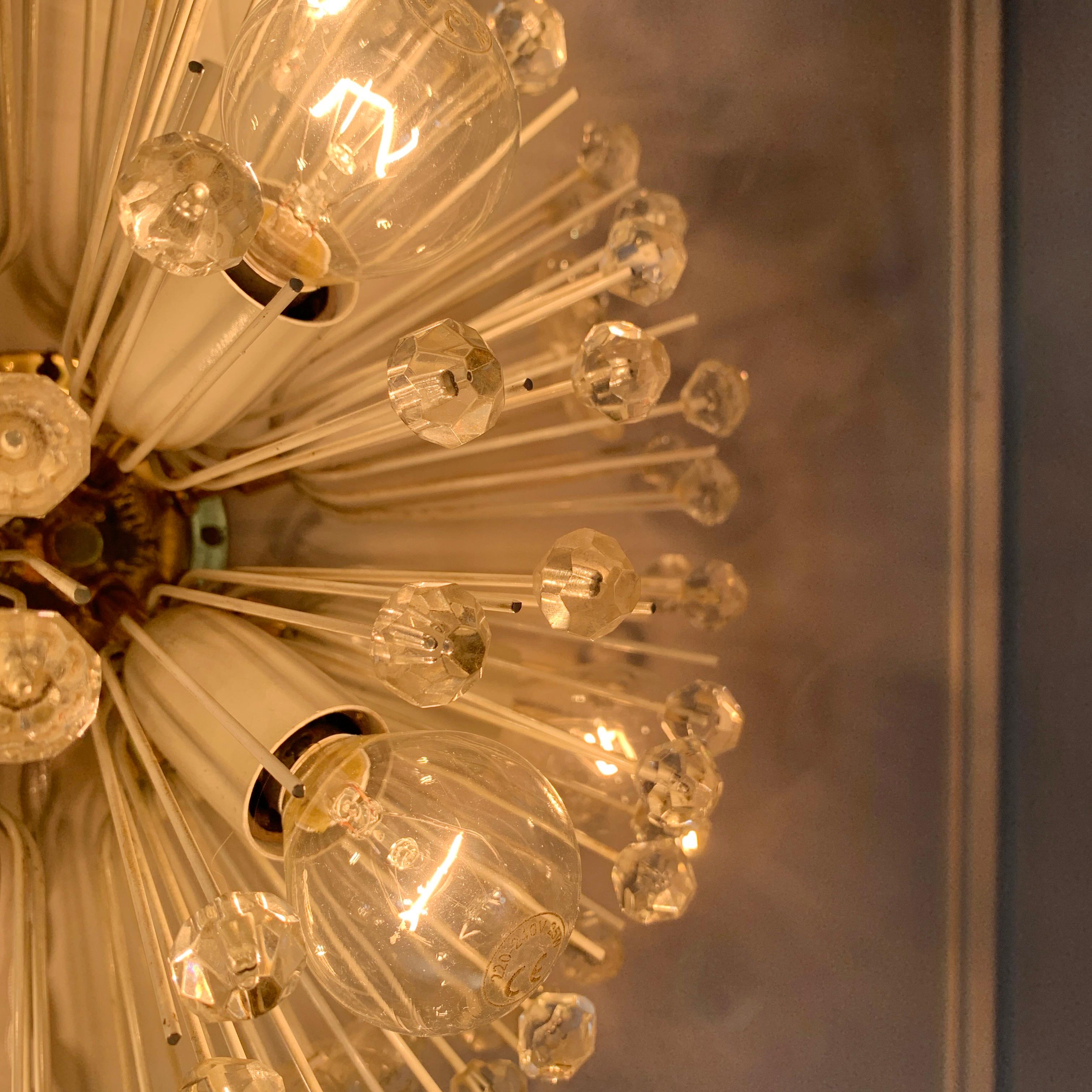 Sputnik Ceiling Light Snowball by Emil Stejnar for Rupert Nikoll In Good Condition For Sale In Hastings, GB