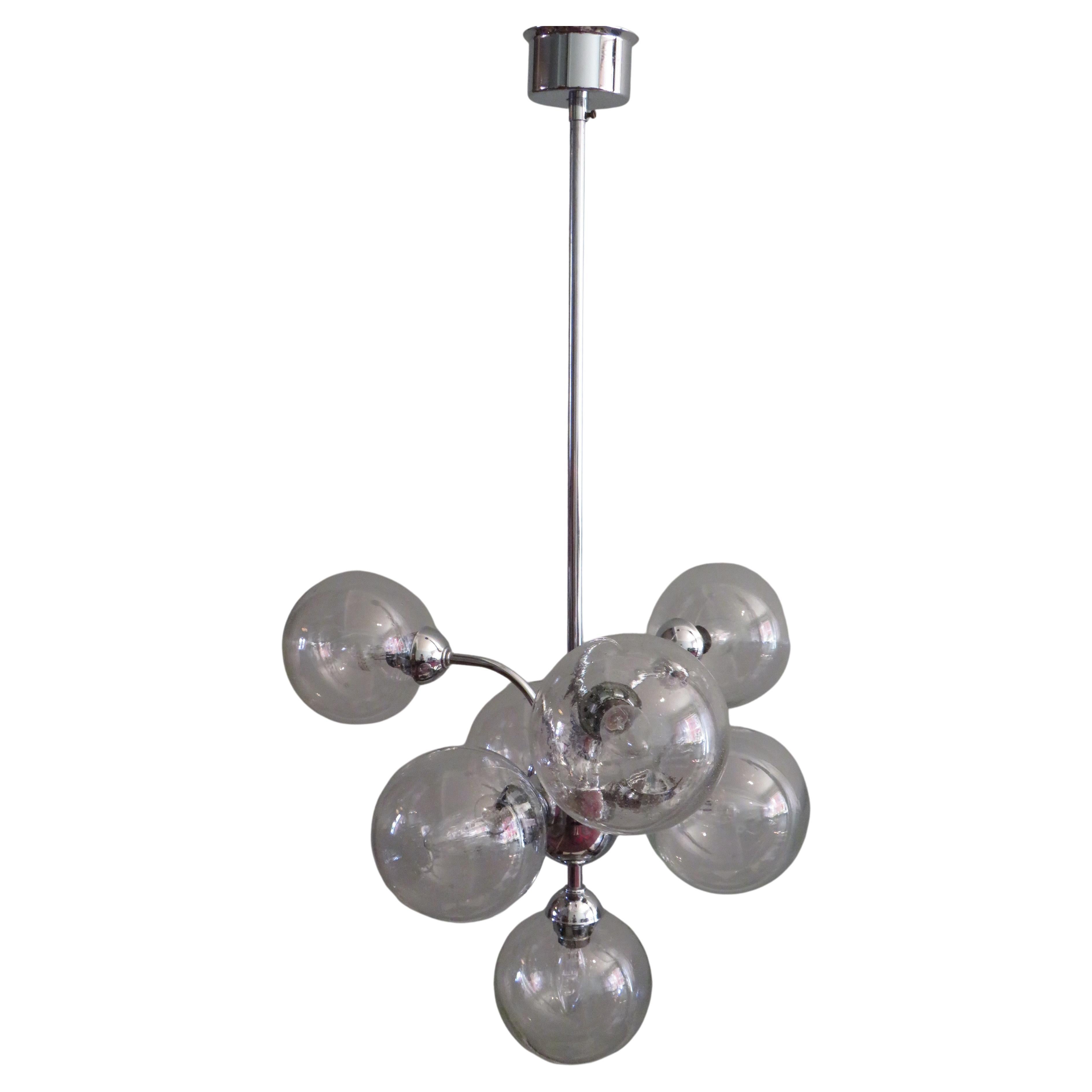 Sputnik chandelier 1970s by Massive Belgium For Sale