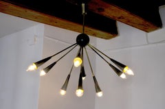 Sputnik Chandelier 9 Arms, Italy, 1960