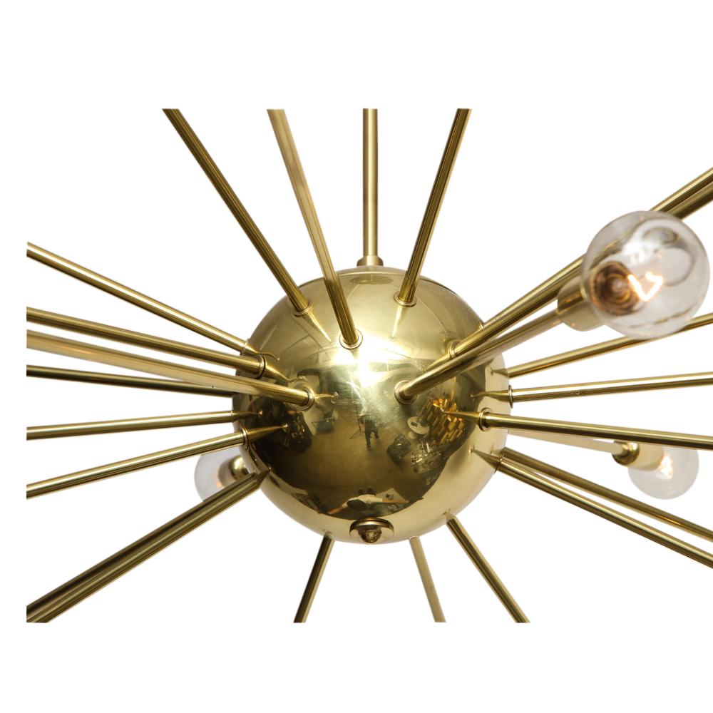 Sputnik Chandelier, Brass, 24 Arms and Lights In Good Condition In New York, NY