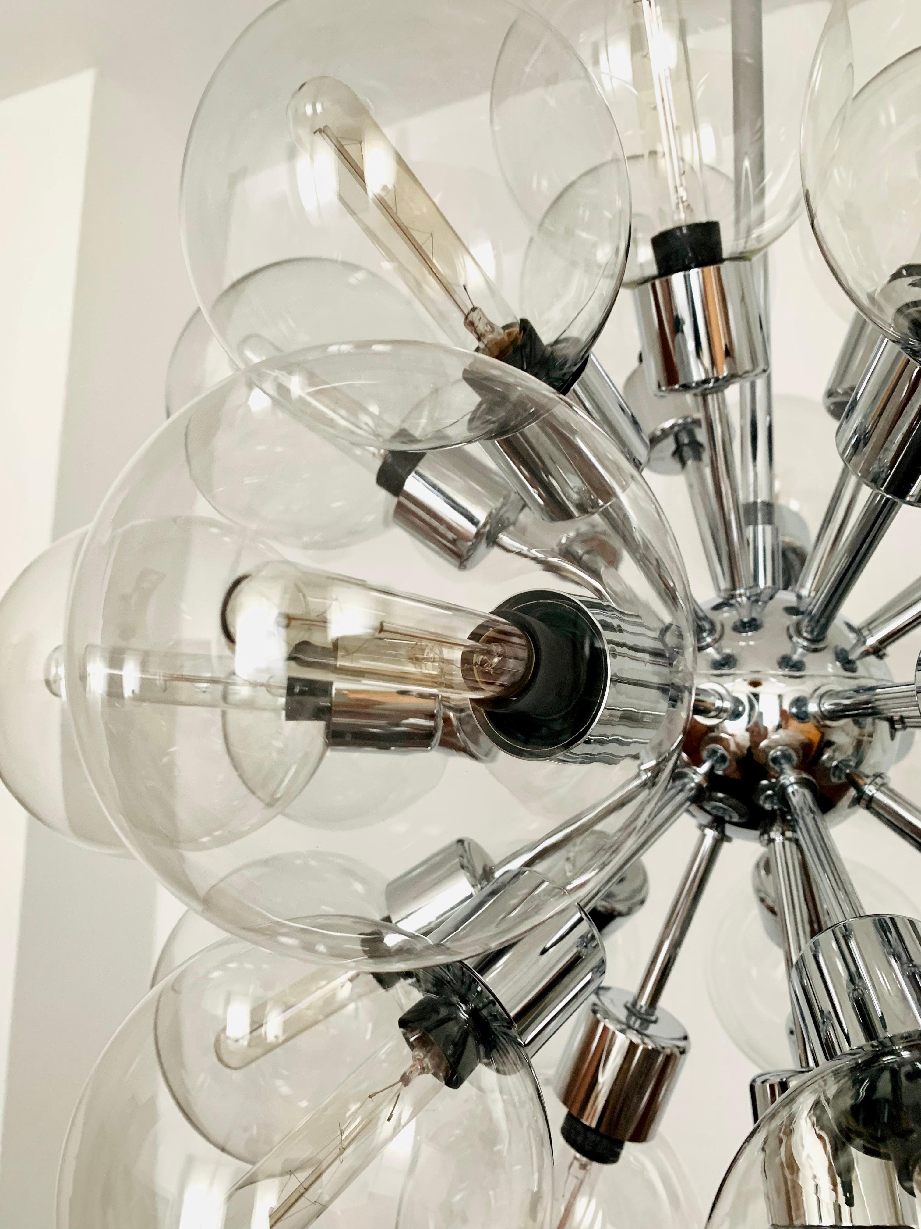 Metal Sputnik Chandelier by Motoko Ishii for Staff For Sale