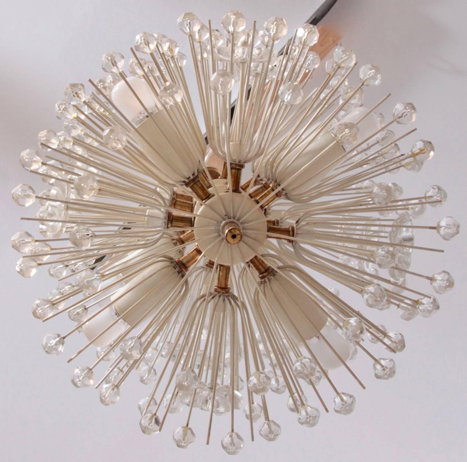 Mid-Century Modern Sputnik Chandelier Dandelion by Emil Stejnar, Vienna Austria, circa 1955