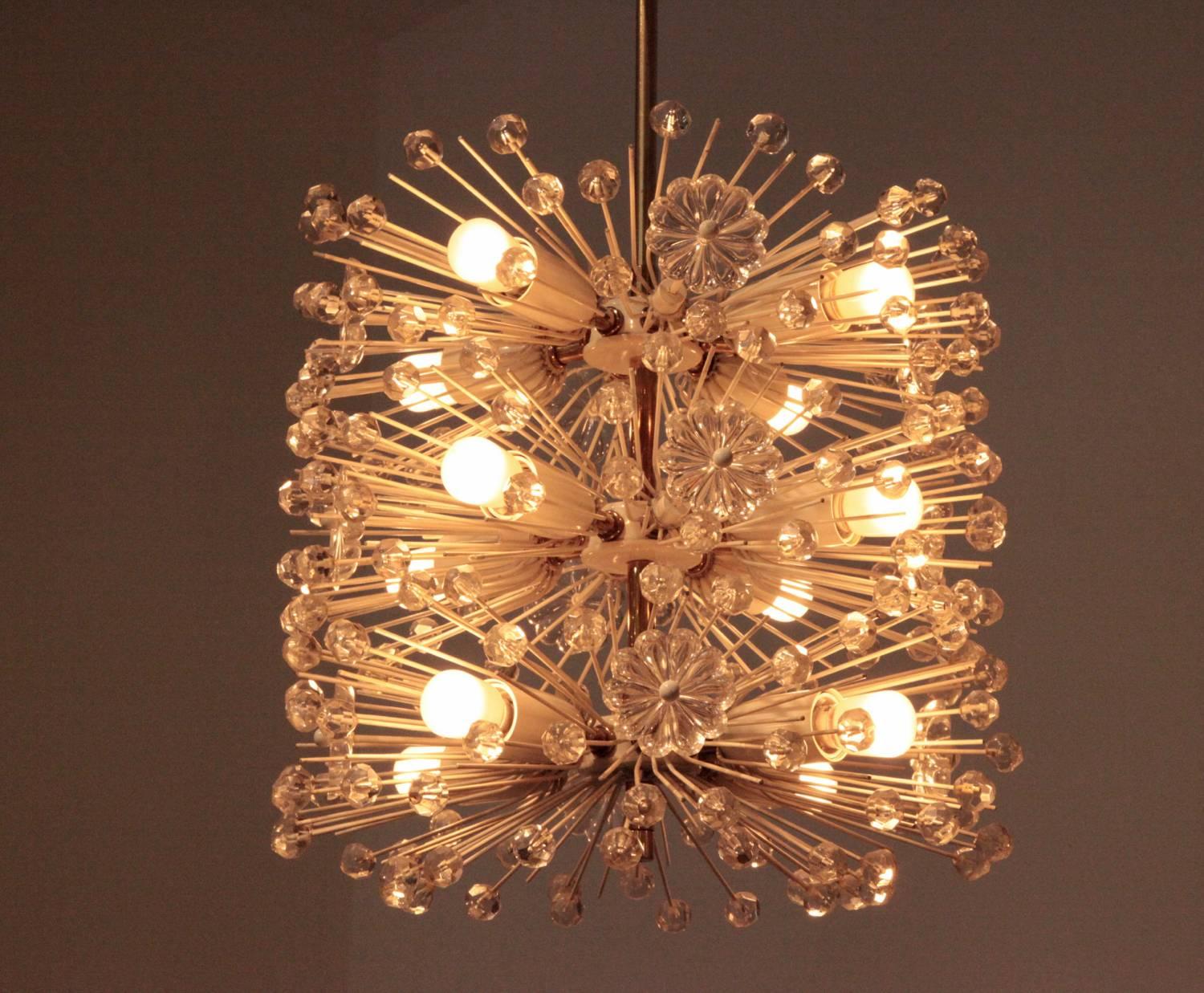 Sputnik Chandelier Dandelion by Emil Stejnar, Vienna Austria, circa 1955 In Good Condition In Berlin, DE