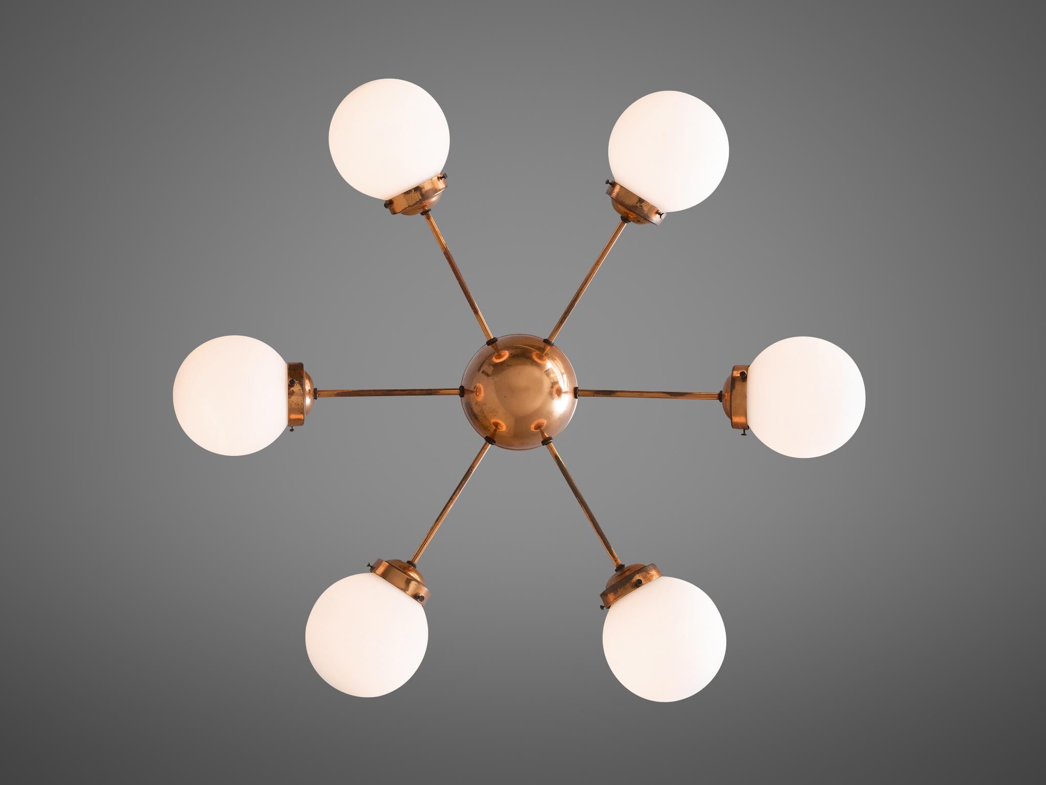 copper sputnik chandelier