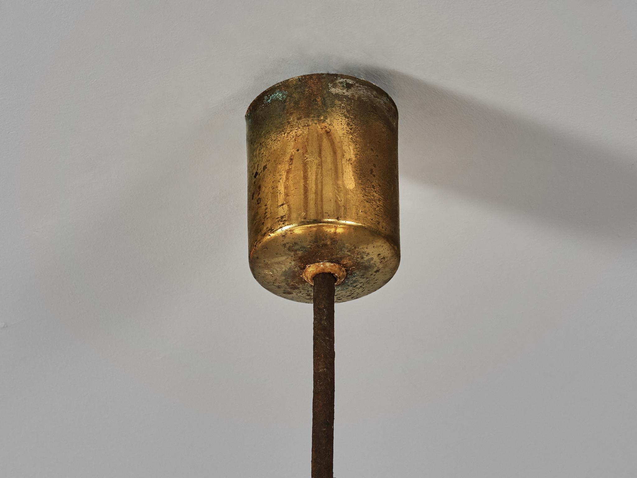 Sputnik Chandelier in Glass and Brass 2