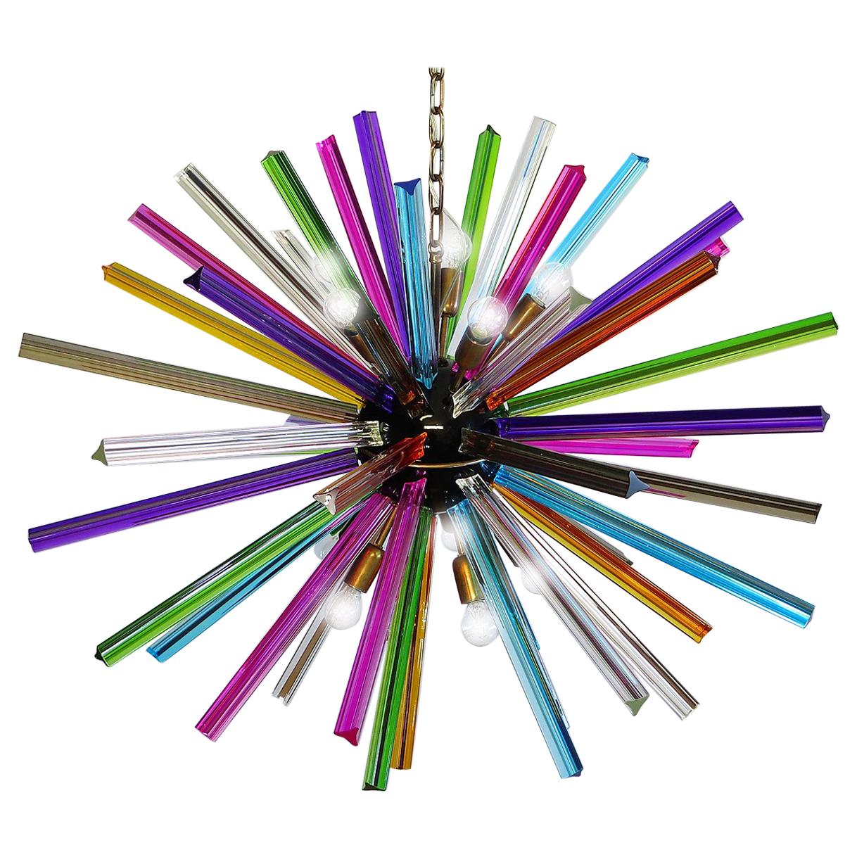Lampadario Sputnik multicolore, Murano, fine XX secolo