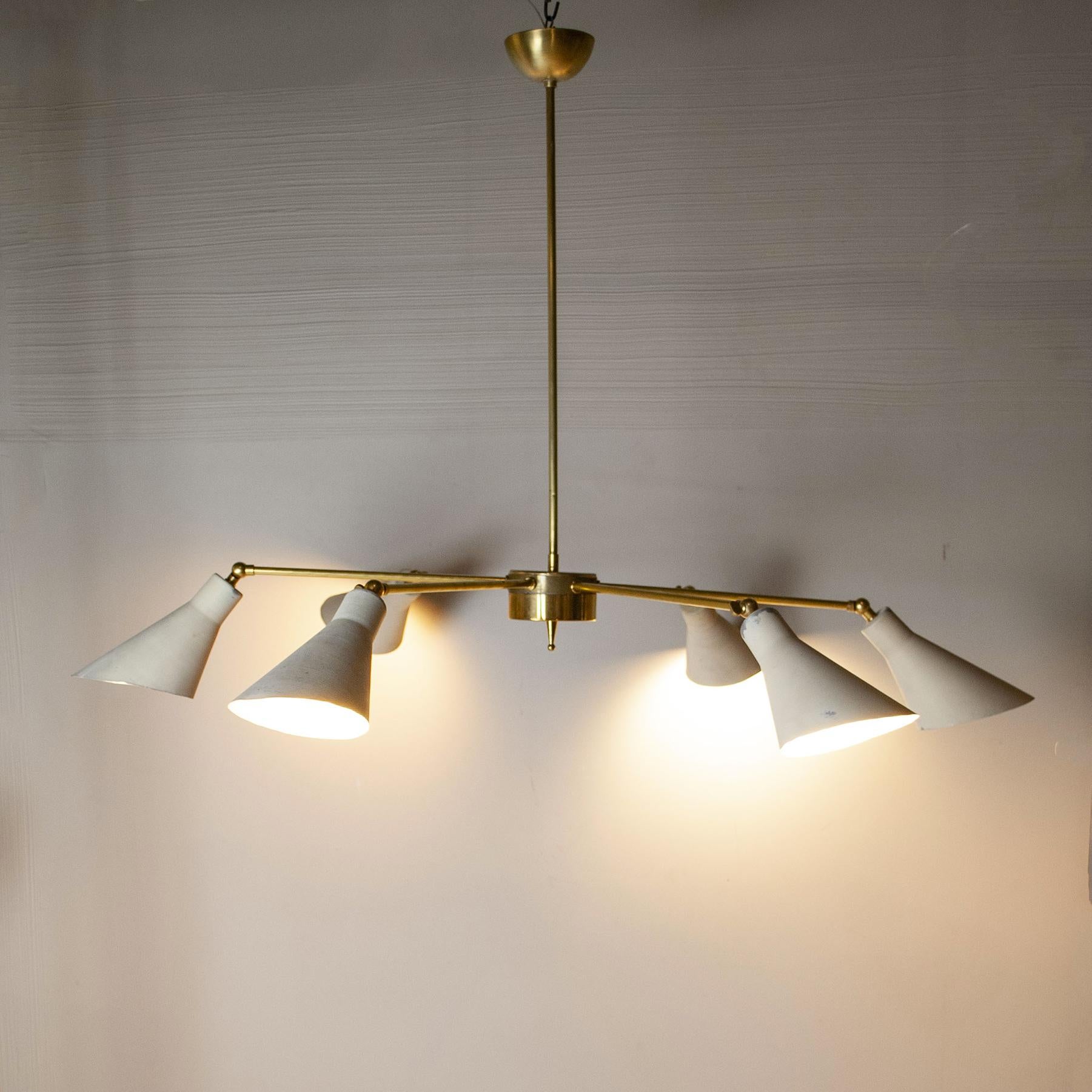 Sputnik Chandelier Stilnovo Style from the Fifties In Good Condition For Sale In bari, IT