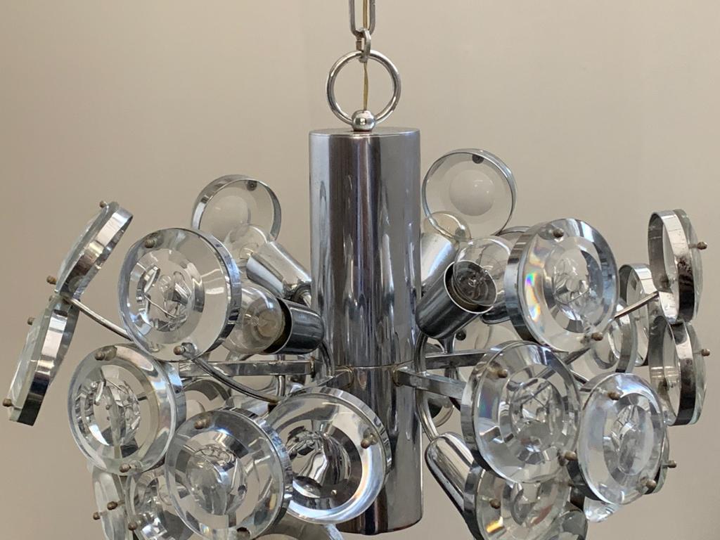 Late 20th Century Sputnik Chandelier with 10 Lights by Oscar Torlasco For Sale