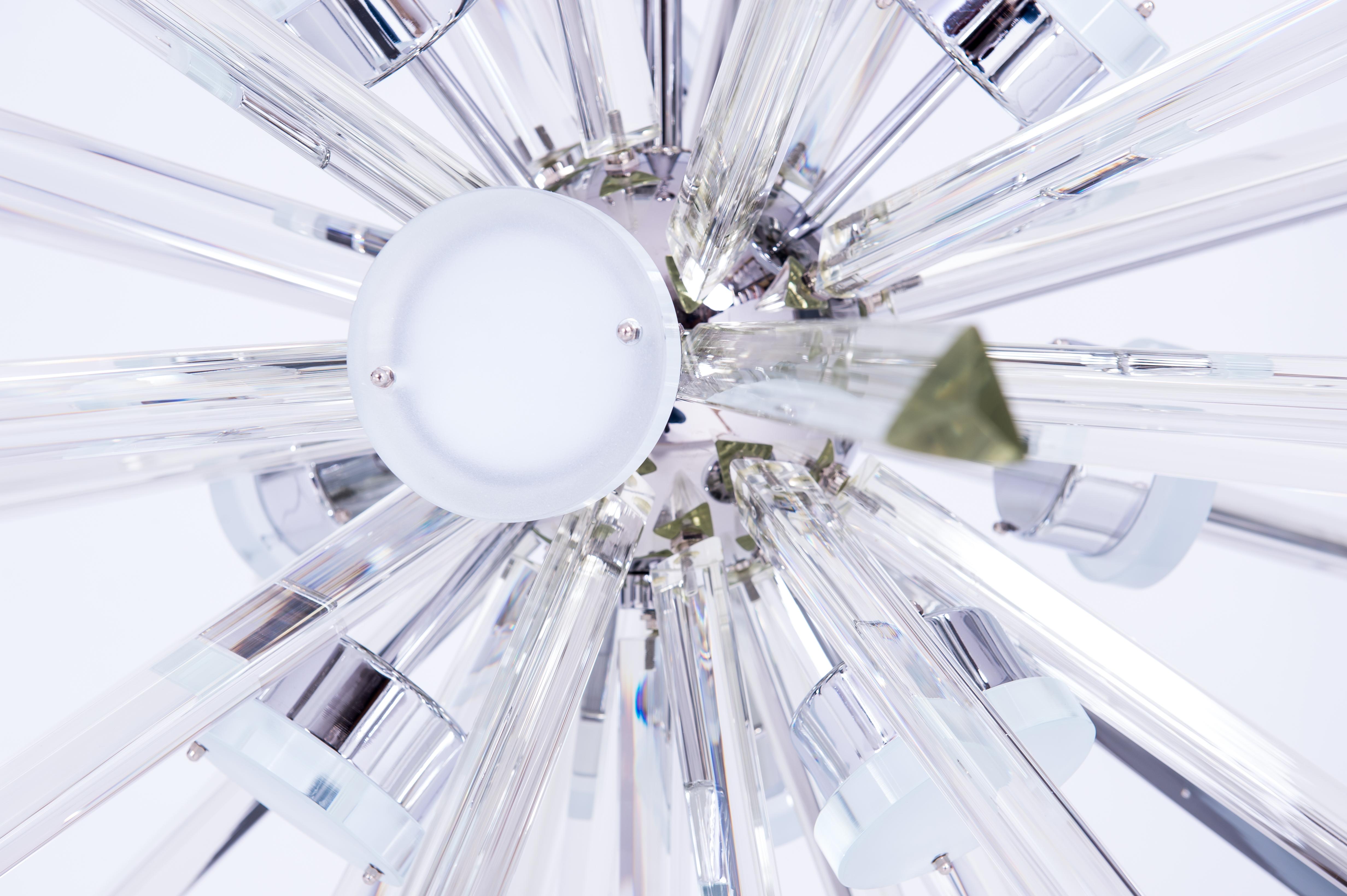 Sputnik-Kronleuchter mit dreieckigen Elementen aus Muranoglas, 2020er Jahre, Italien im Angebot 2