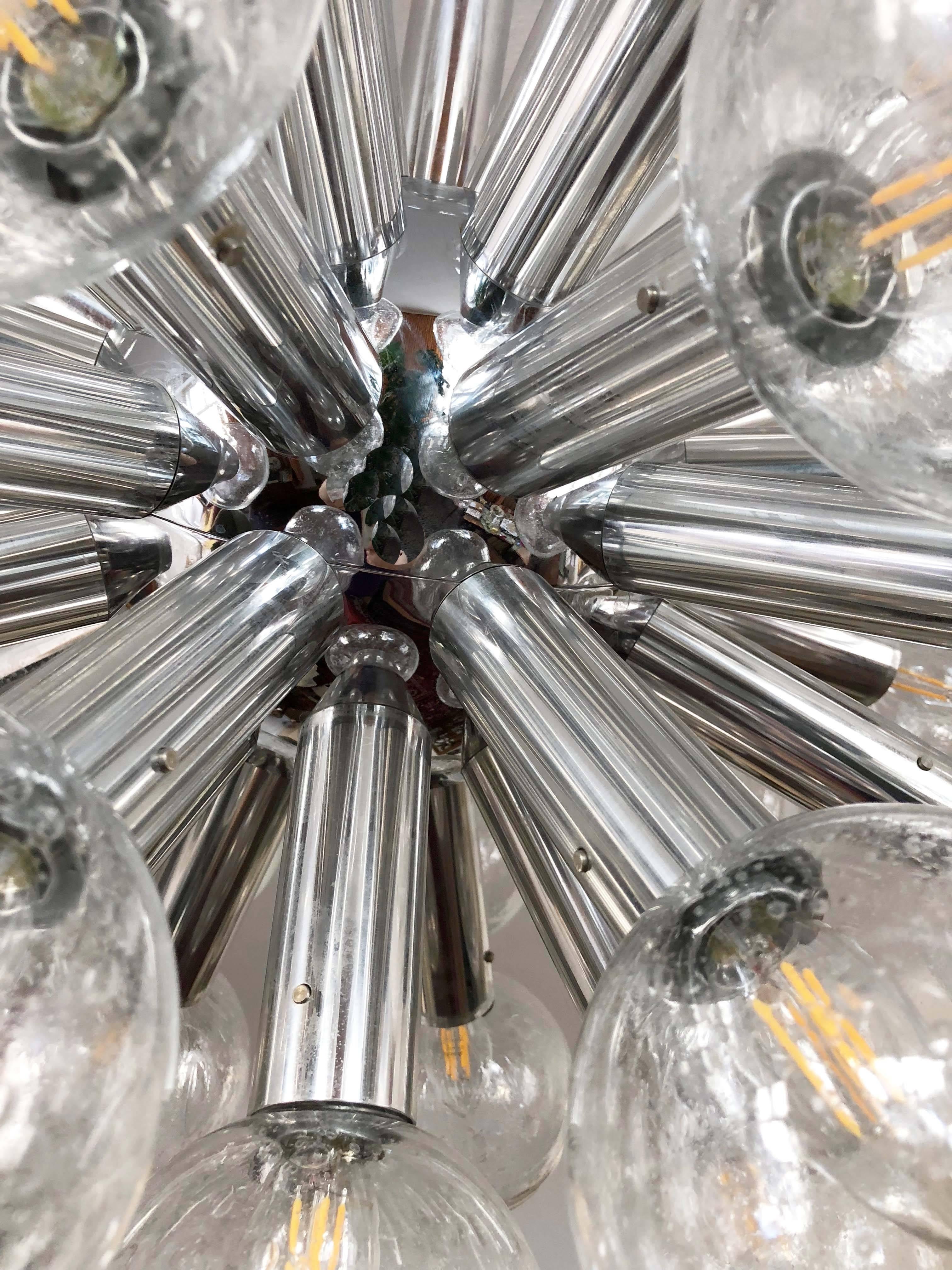 Art Glass Sputnik Chandeliers by Kalmar 