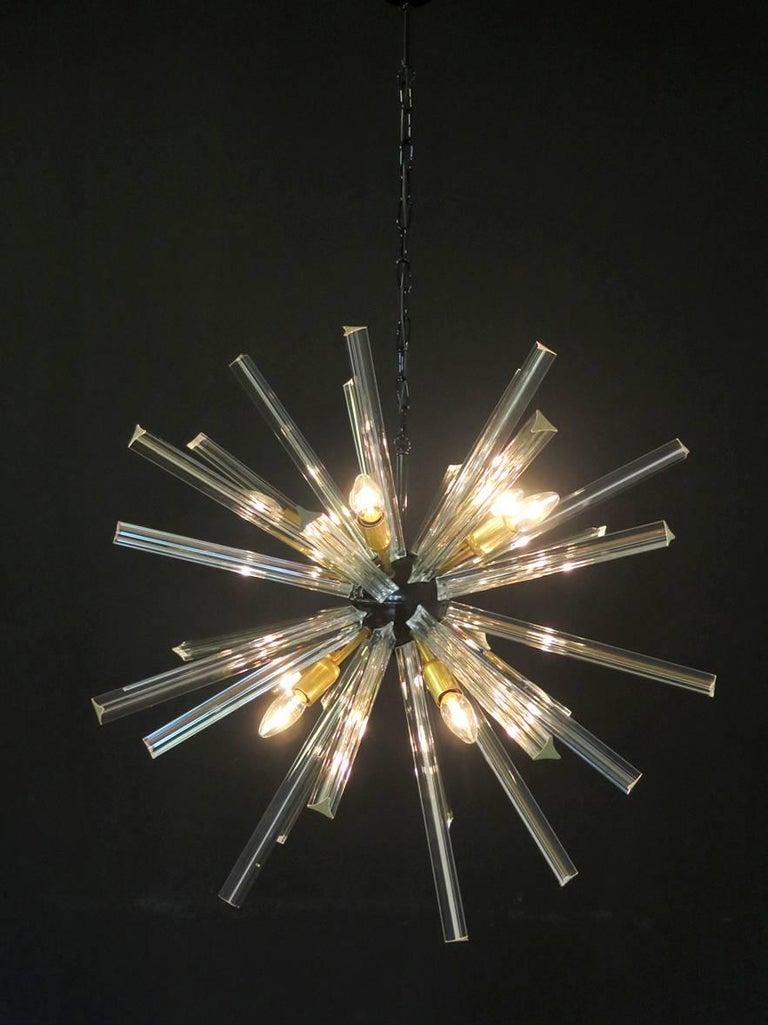 Sputnik Chandelies, 30 crystal glass Murano, 1990 For Sale 1