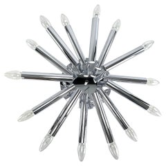 Sputnik Chrome Ceiling Lamp Sciolari from Boulanger, 1970s