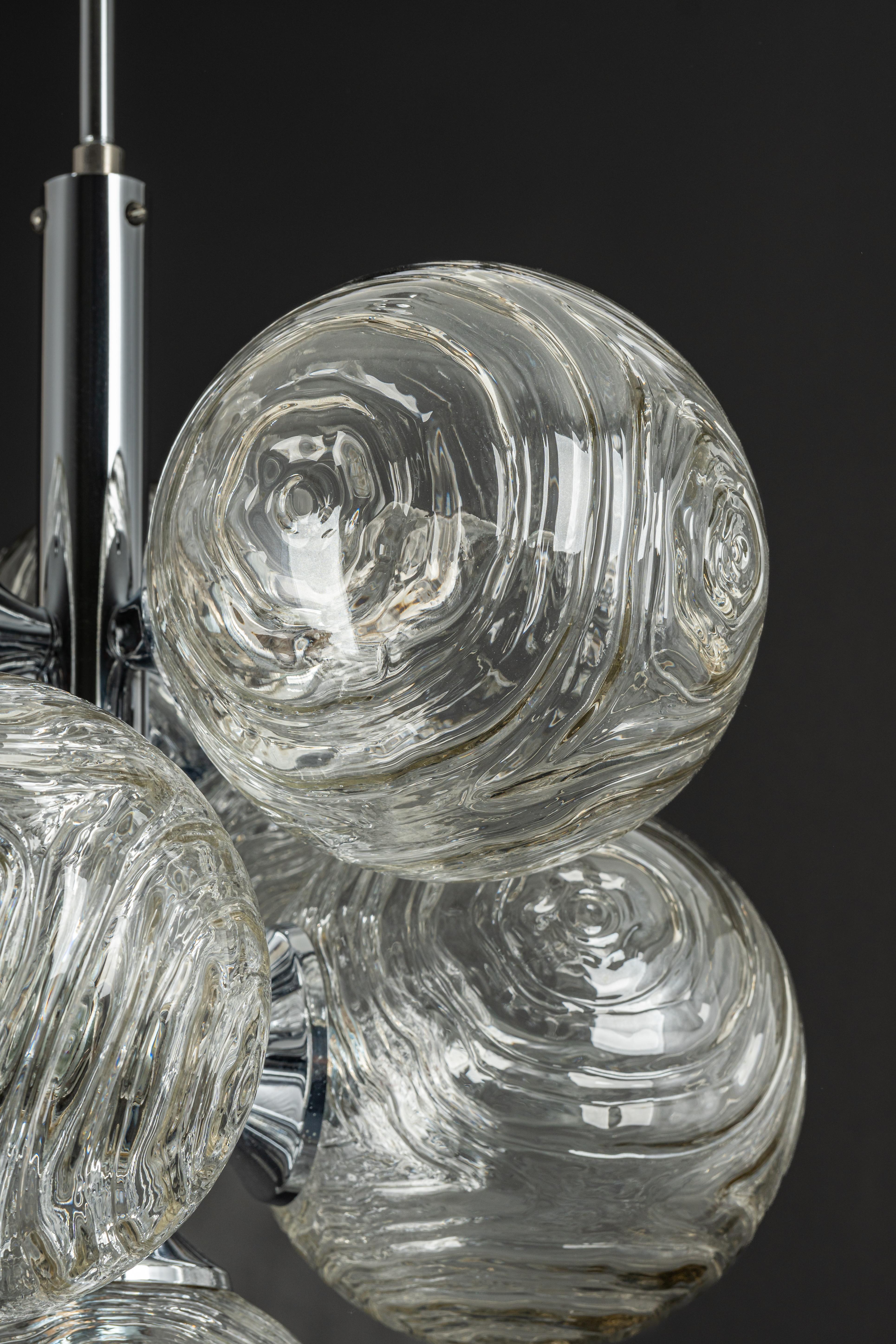 Sputnik chrome Chandelier by Richard Essig, Germany, 1960s 4