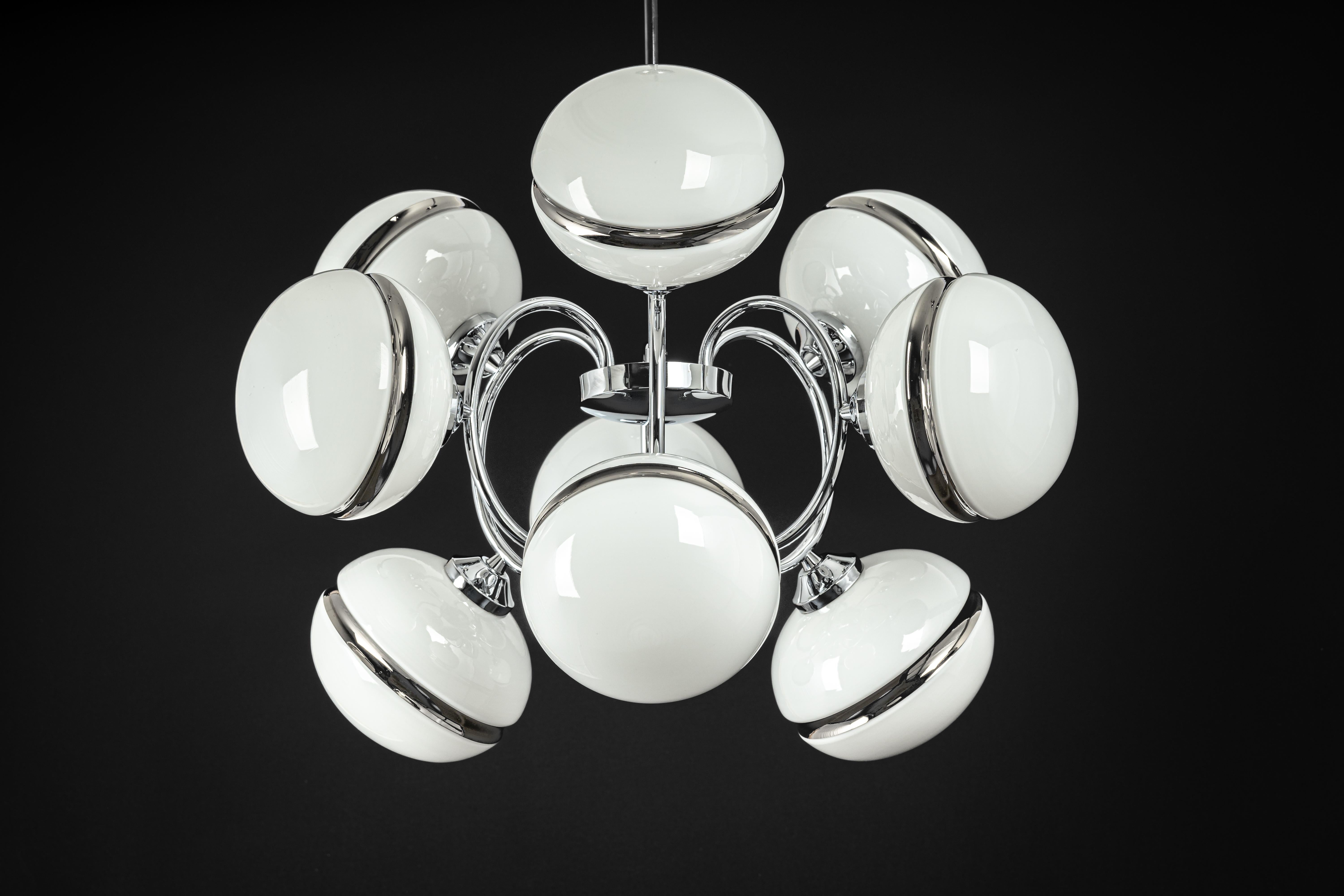 Late 20th Century Sputnik chrome Chandelier by Richard Essig, Germany, 1970s