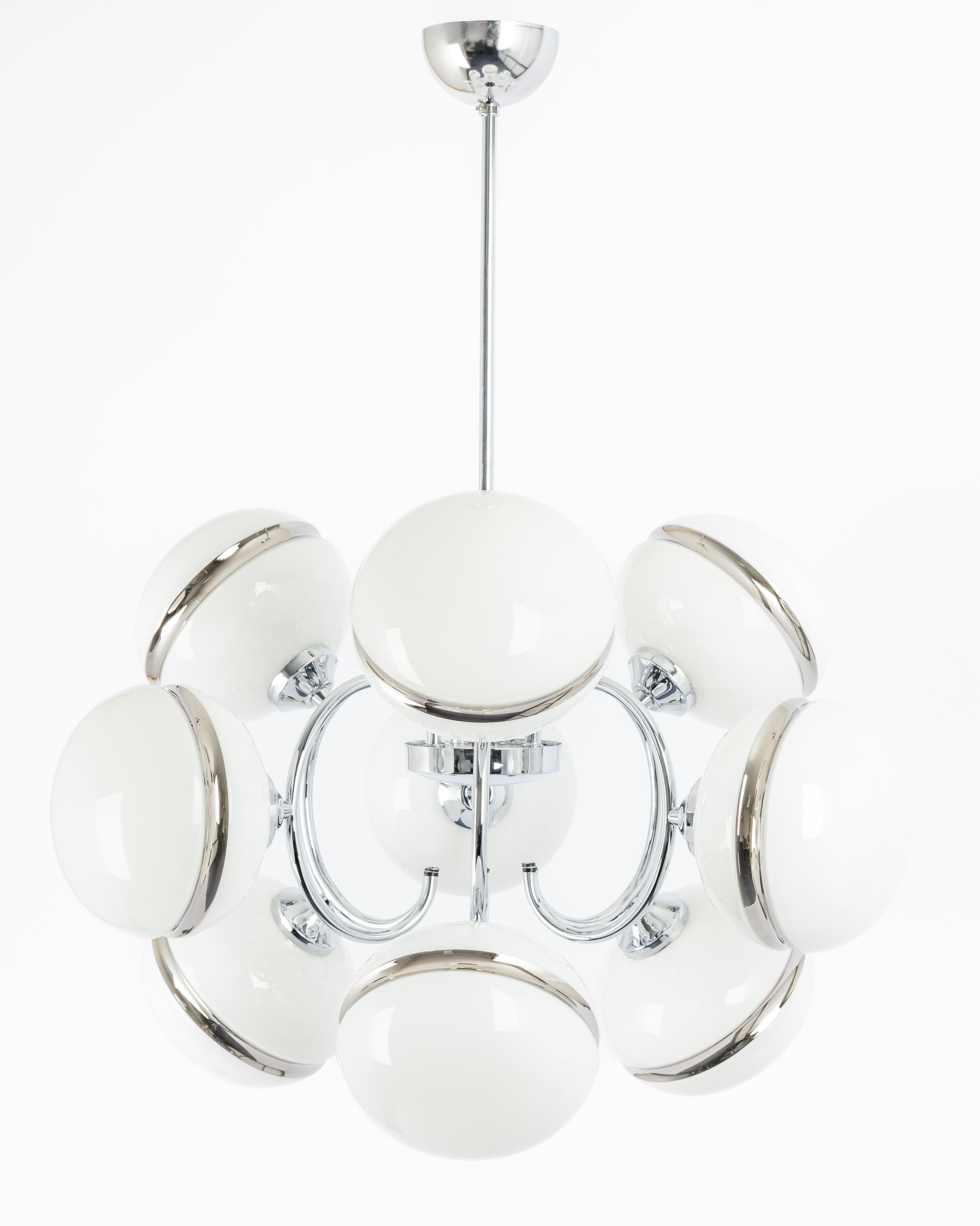 Chrome Sputnik chrome Chandelier by Richard Essig, Germany, 1970s