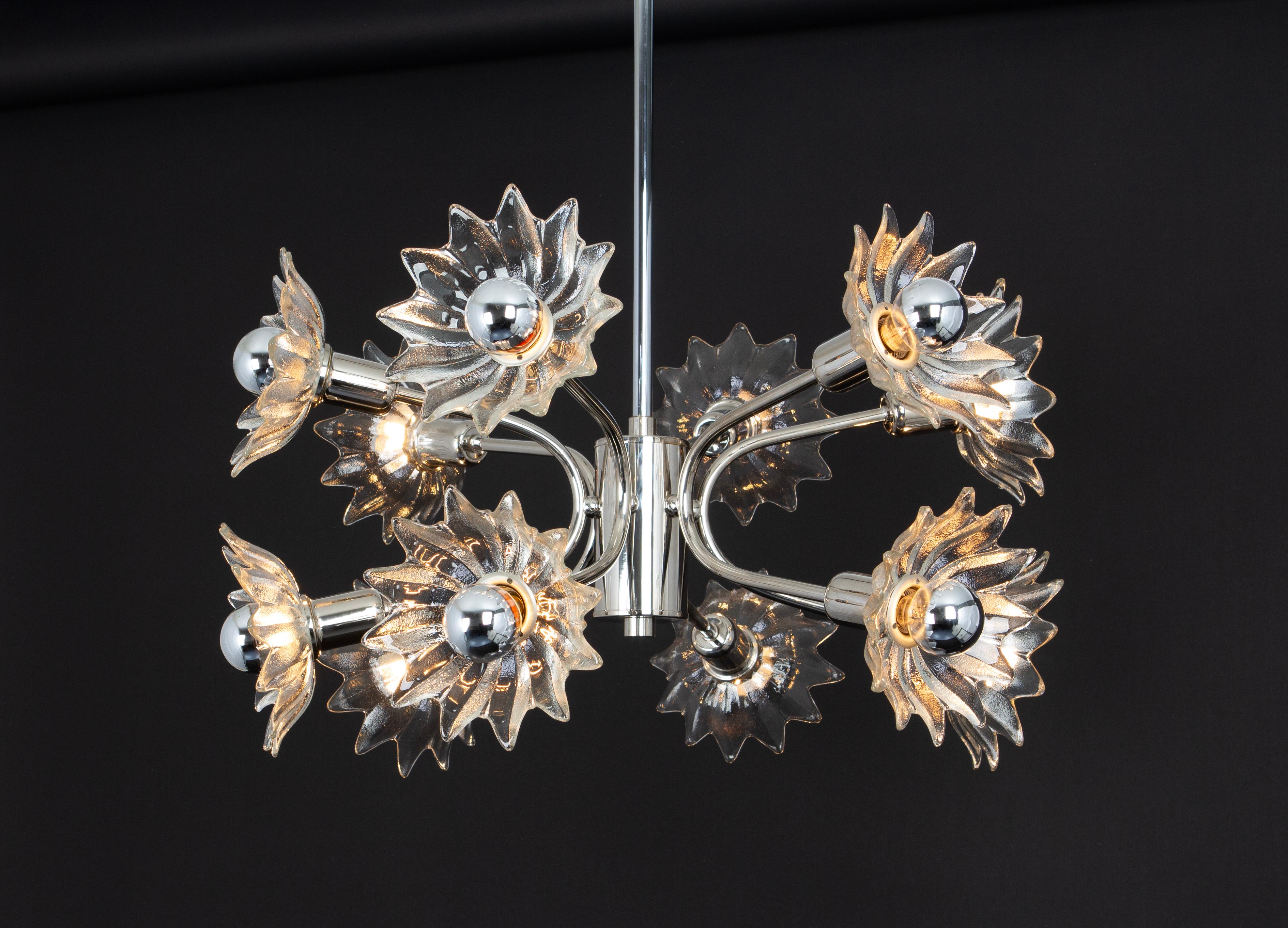 Sputnik Chrome  Chandelier by Sölken, Germany, 1970s in vendita 1