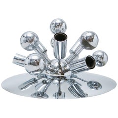 Sputnik Chrome Wall Lamp, circa 1970