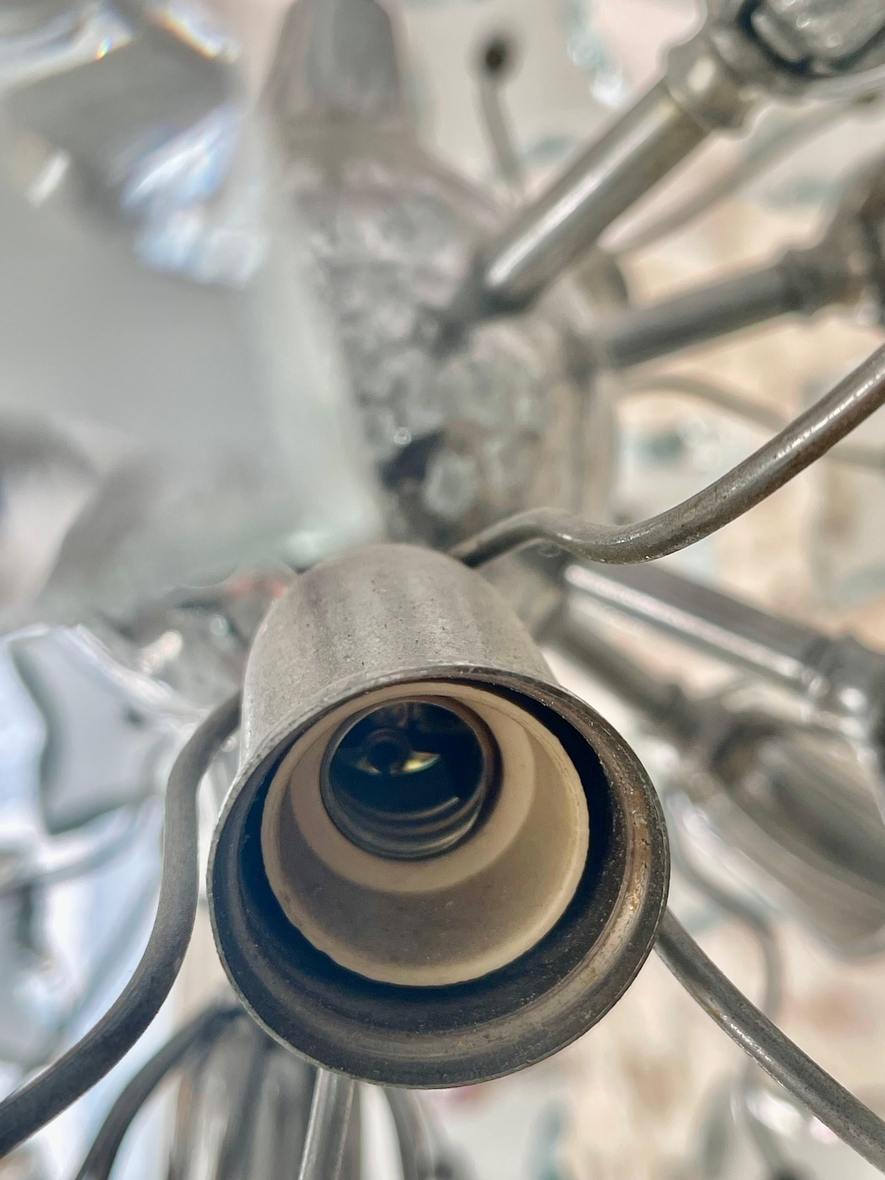 Lampadario Sputnik in vetro tagliato diConsulter >Fontana Arte, 1960s in vendita 6