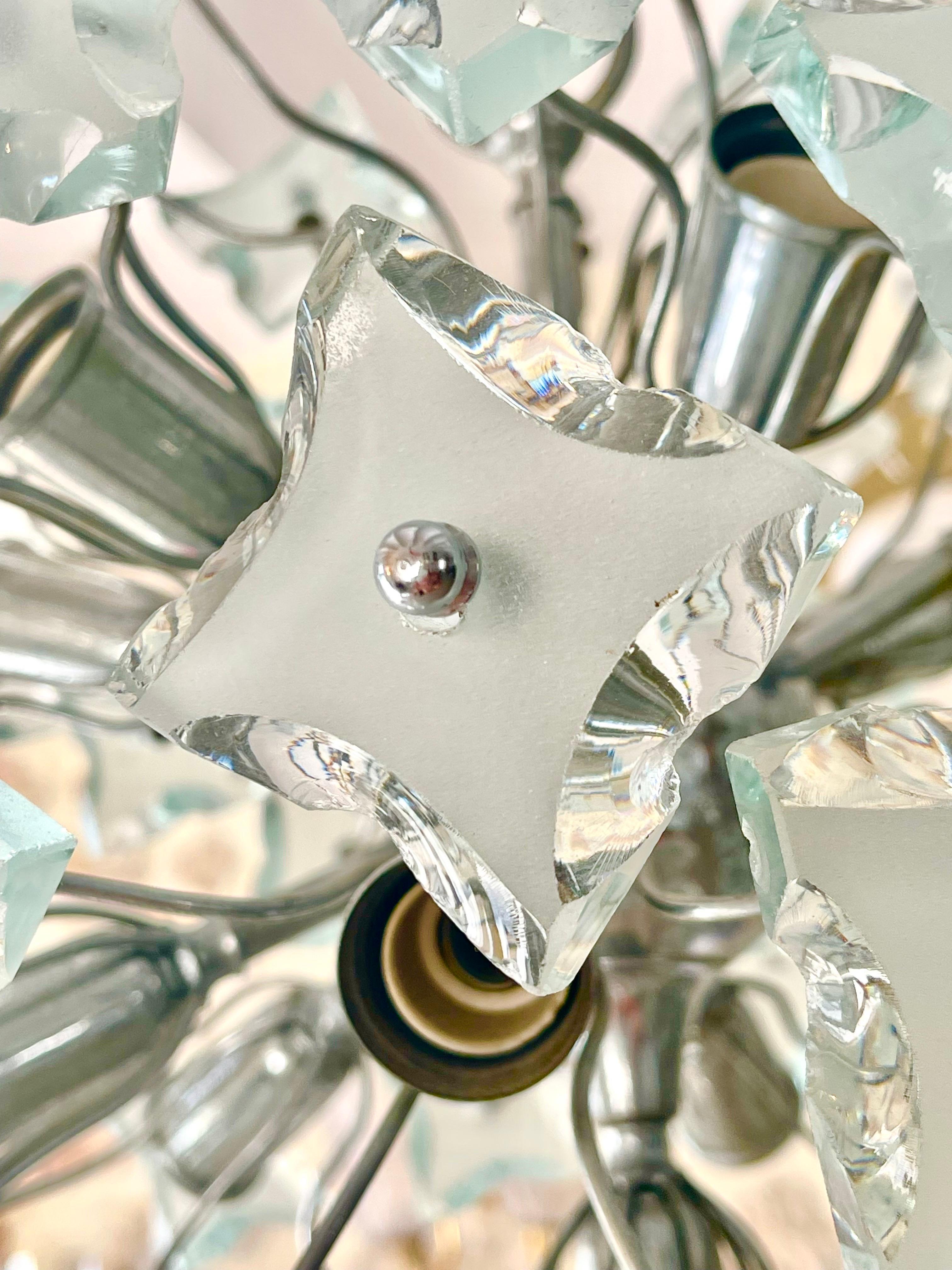 Lampadario Sputnik in vetro tagliato diConsulter >Fontana Arte, 1960s in vendita 1