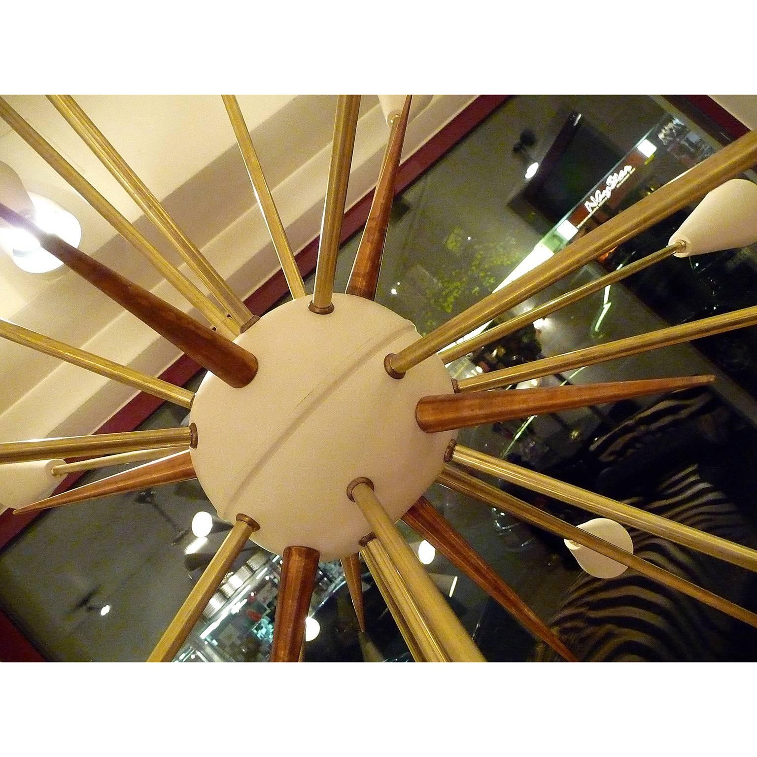 XXIe siècle et contemporain Sputnik Fireworks Grand lustre italien 20 Lights en vente