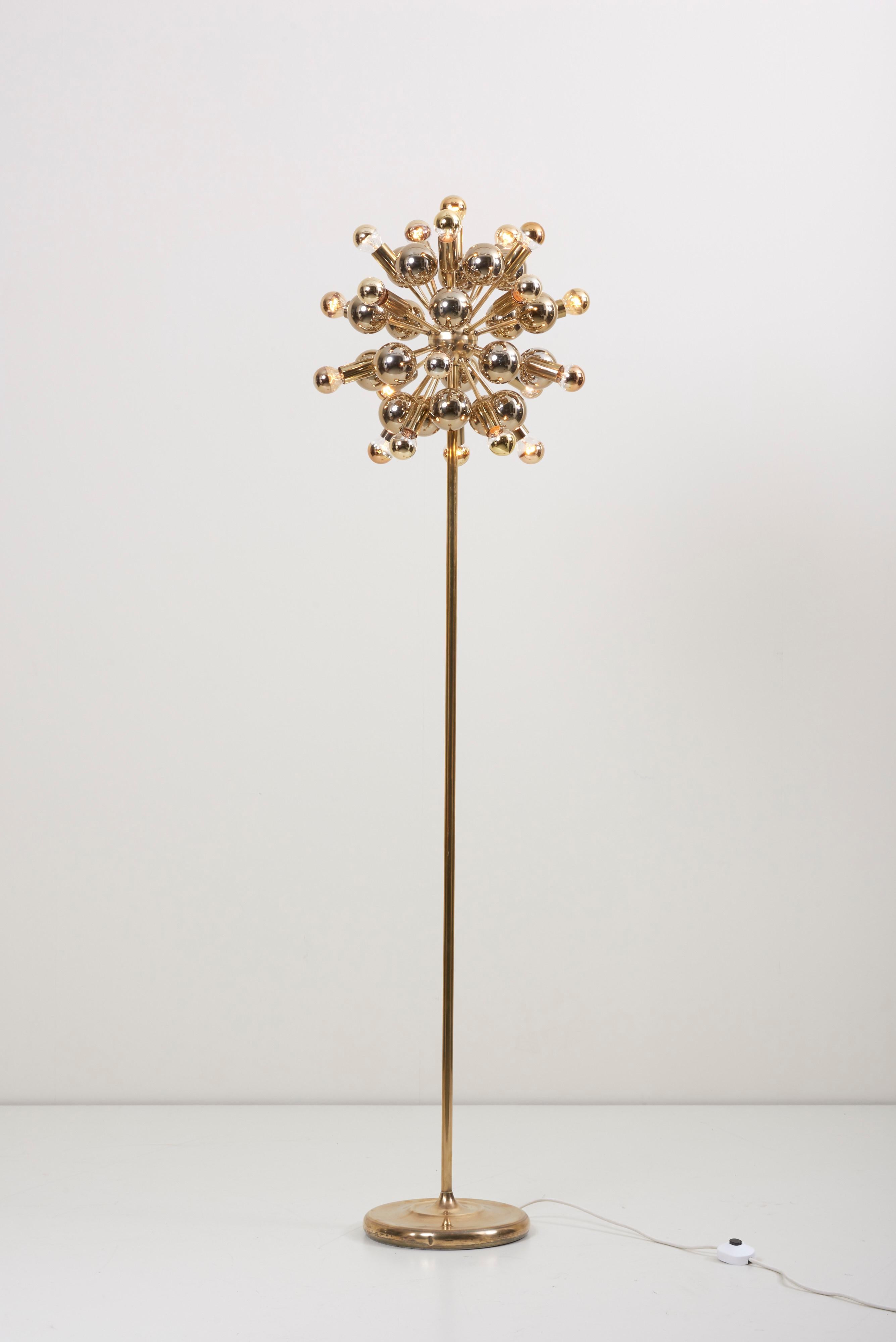 Mid-Century Modern Sputnik Floor Lamp in Brass by Cosack Leuchten, Germany