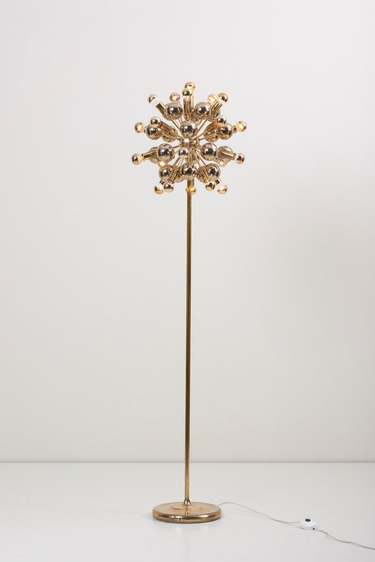 Sputnik Floor Lamp in Brass by Cosack Leuchten, Germany ...