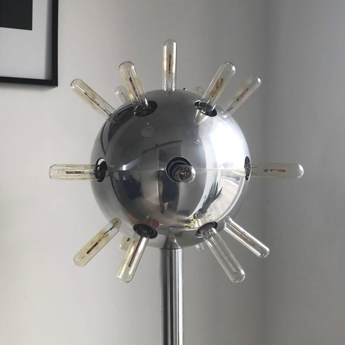Sputnik Floor Lamp, late 1950s, Made by Temde Swiss/German Manufacturer For Sale 1