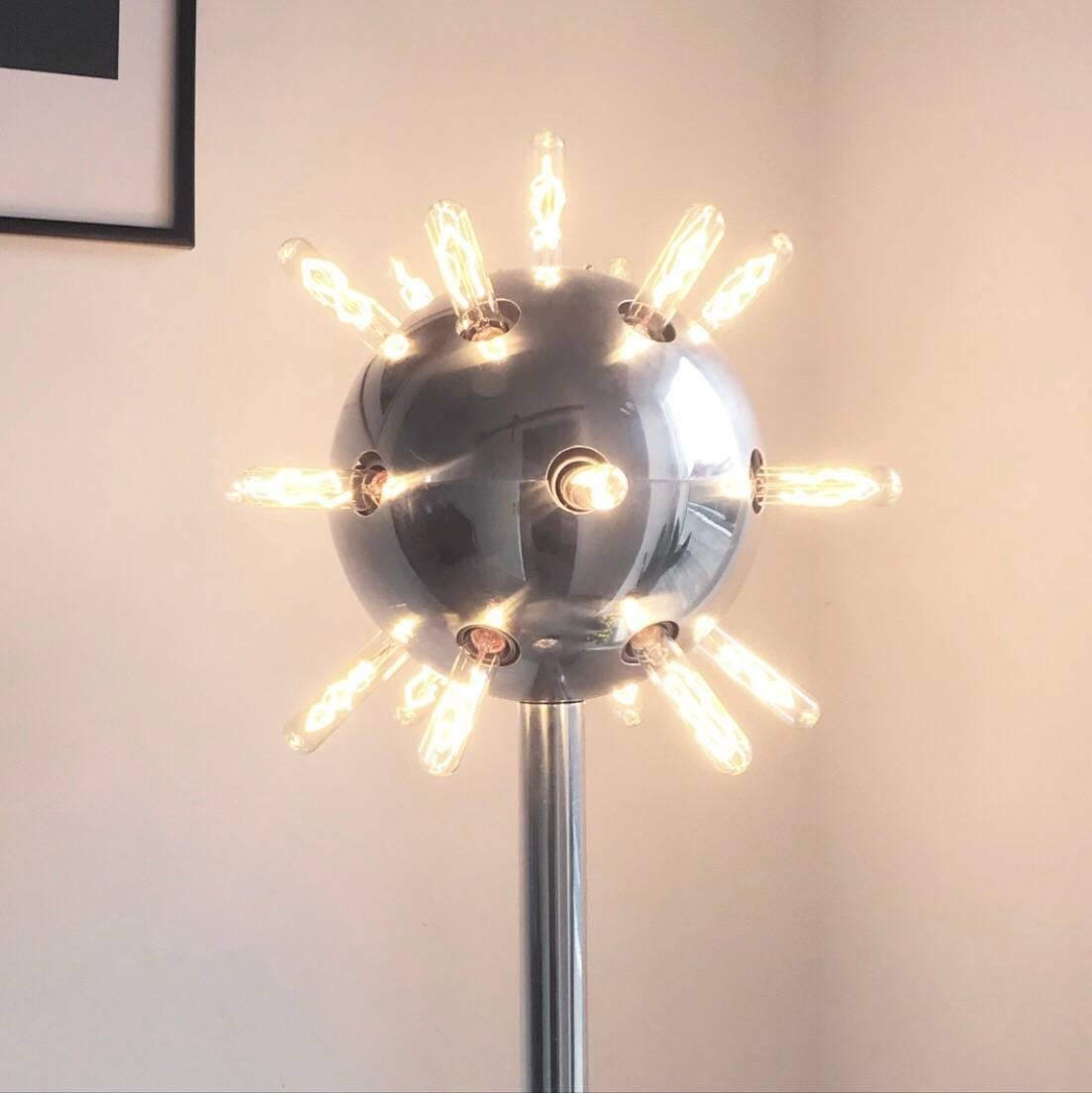 Sputnik Floor Lamp, late 1950s, Made by Temde Swiss/German Manufacturer For Sale 2