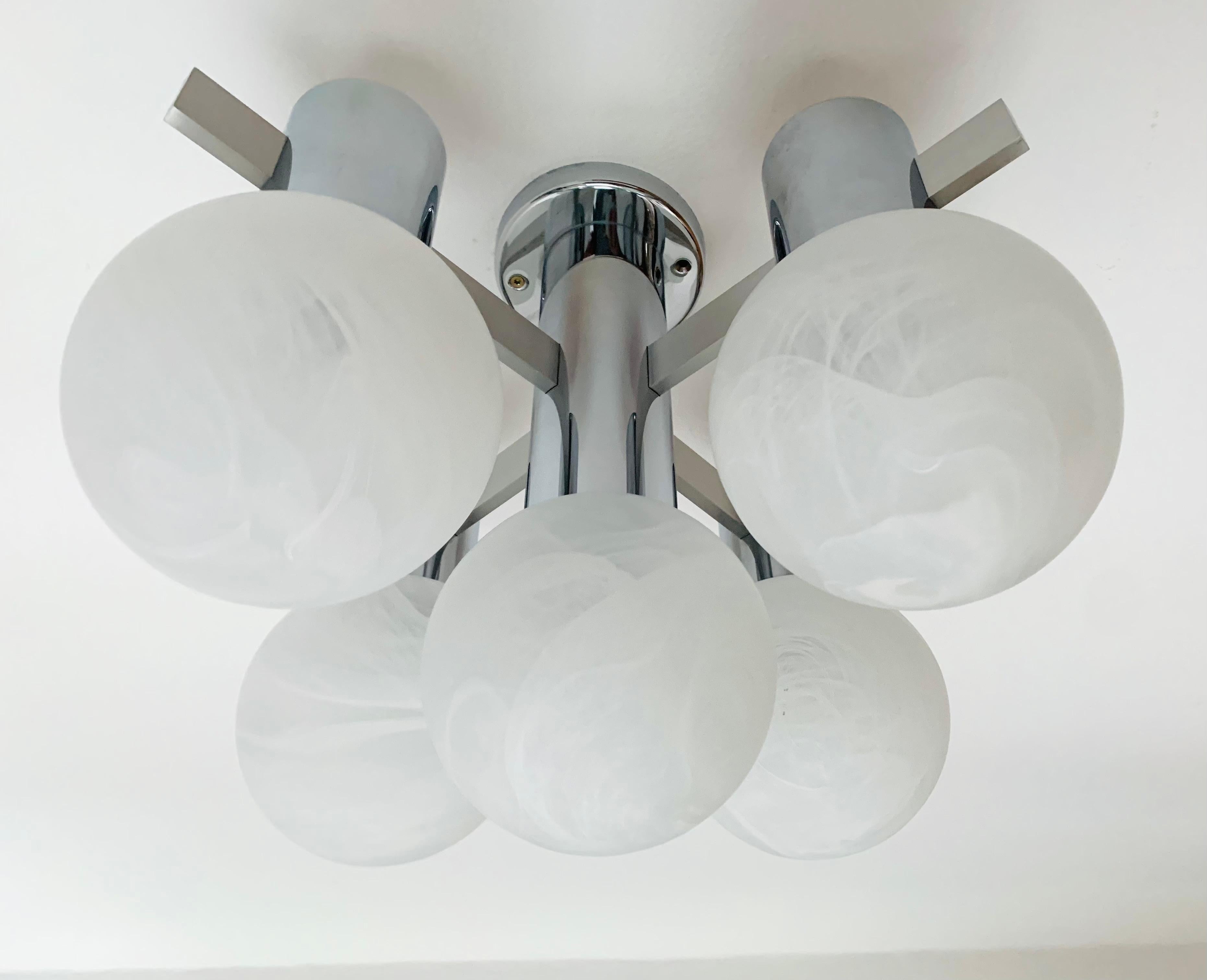 Métal Lustre encastré Spoutnik en vente