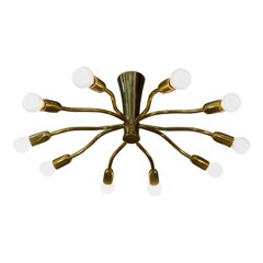 Sputnik Flush Mount by Rupert Nikoll, circa 1950s