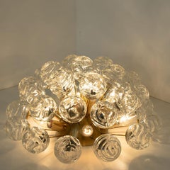 Sputnik Flush Mount Glass Snowballs from Doria, Germany, 1970s