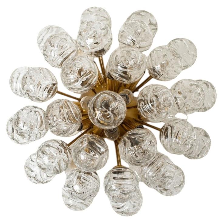 Sputnik Flush Mount Glass Snowballs from Doria, Germany, 1970s