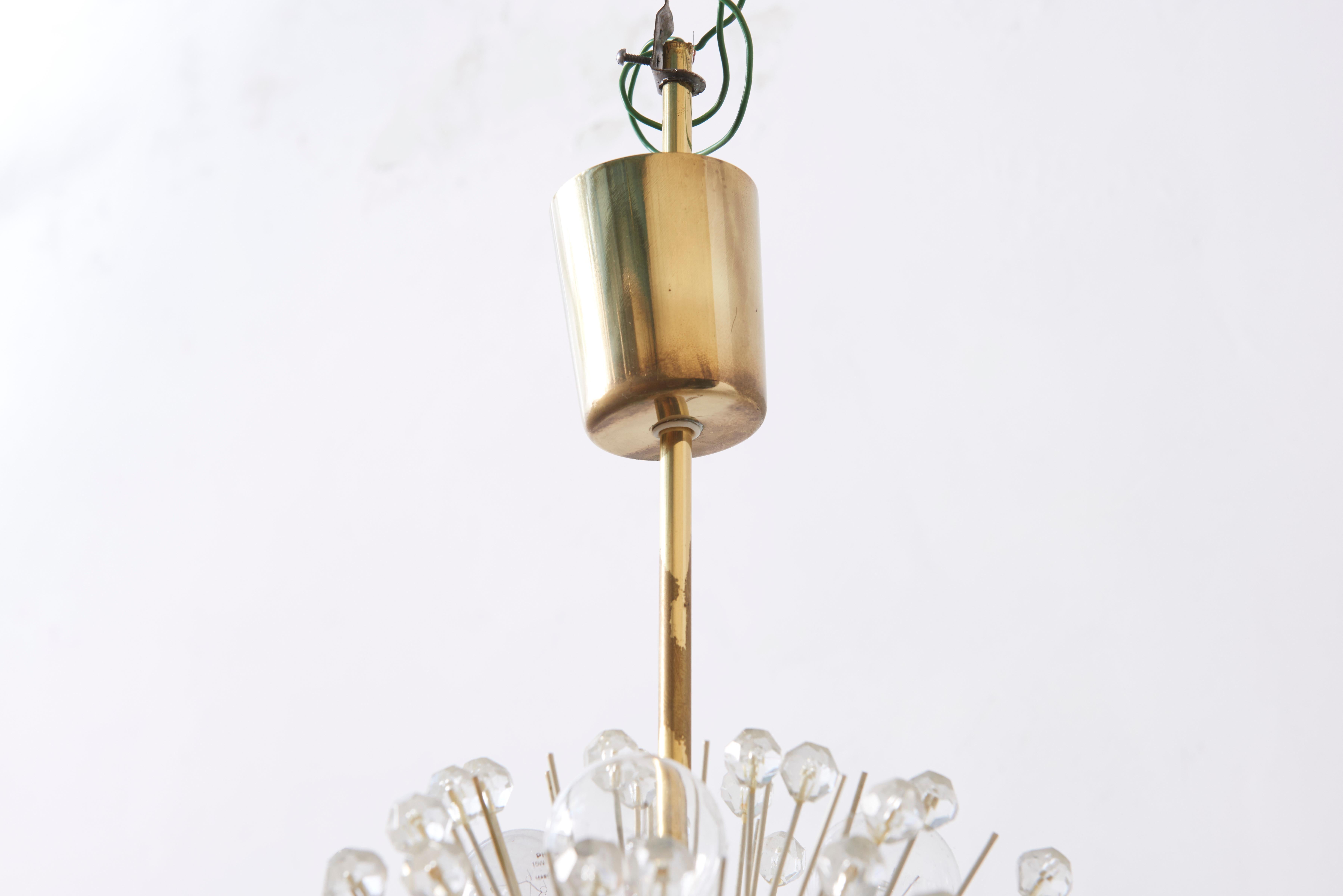 Molded Sputnik Glass Flower Chandelier by Emil Stejnar for Rupert Nikoll, 1950s