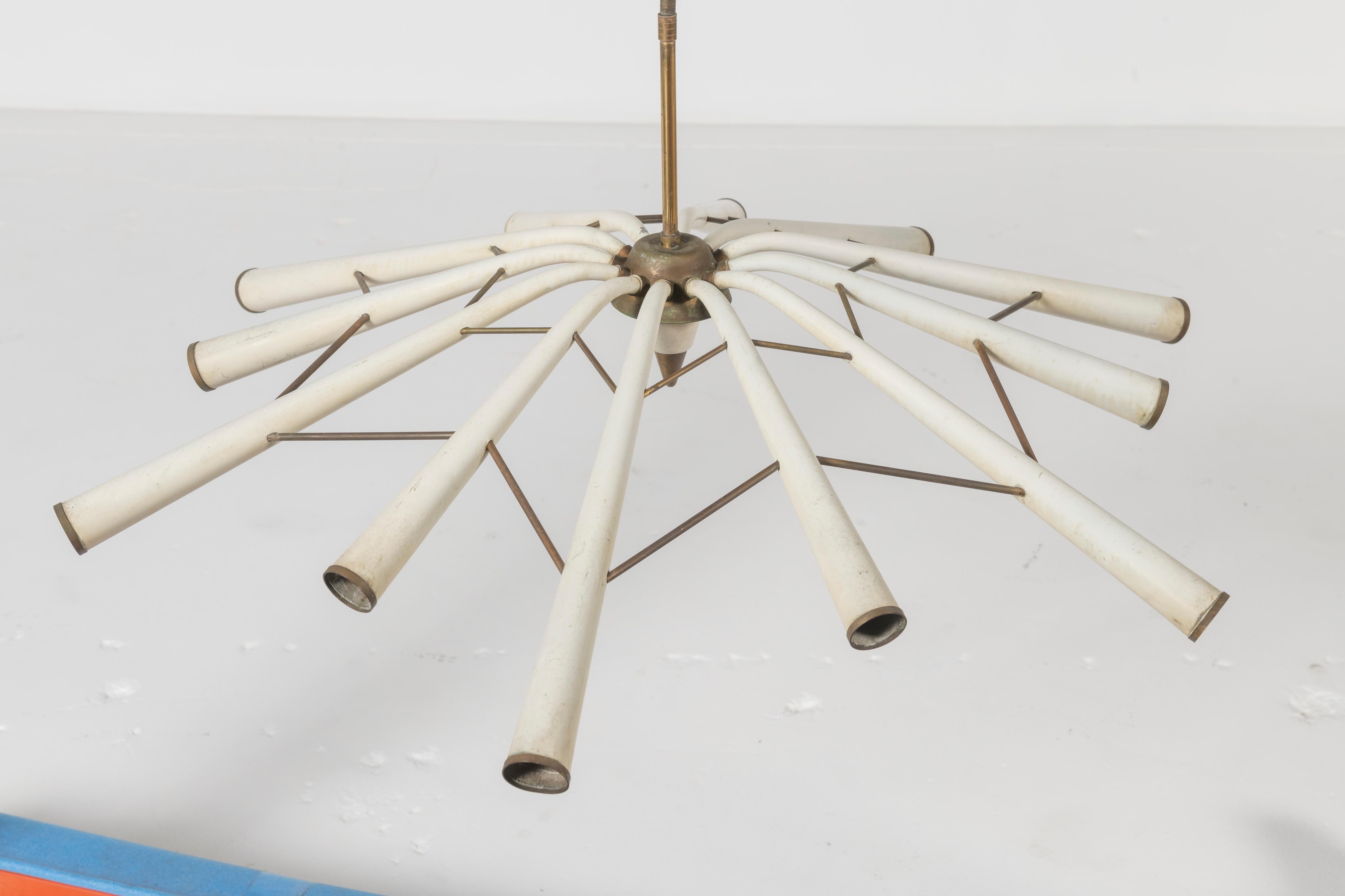 Sputnik Italienischer Mid-Century-Kronleuchter mit 12 Lichtern (20. Jahrhundert) im Angebot